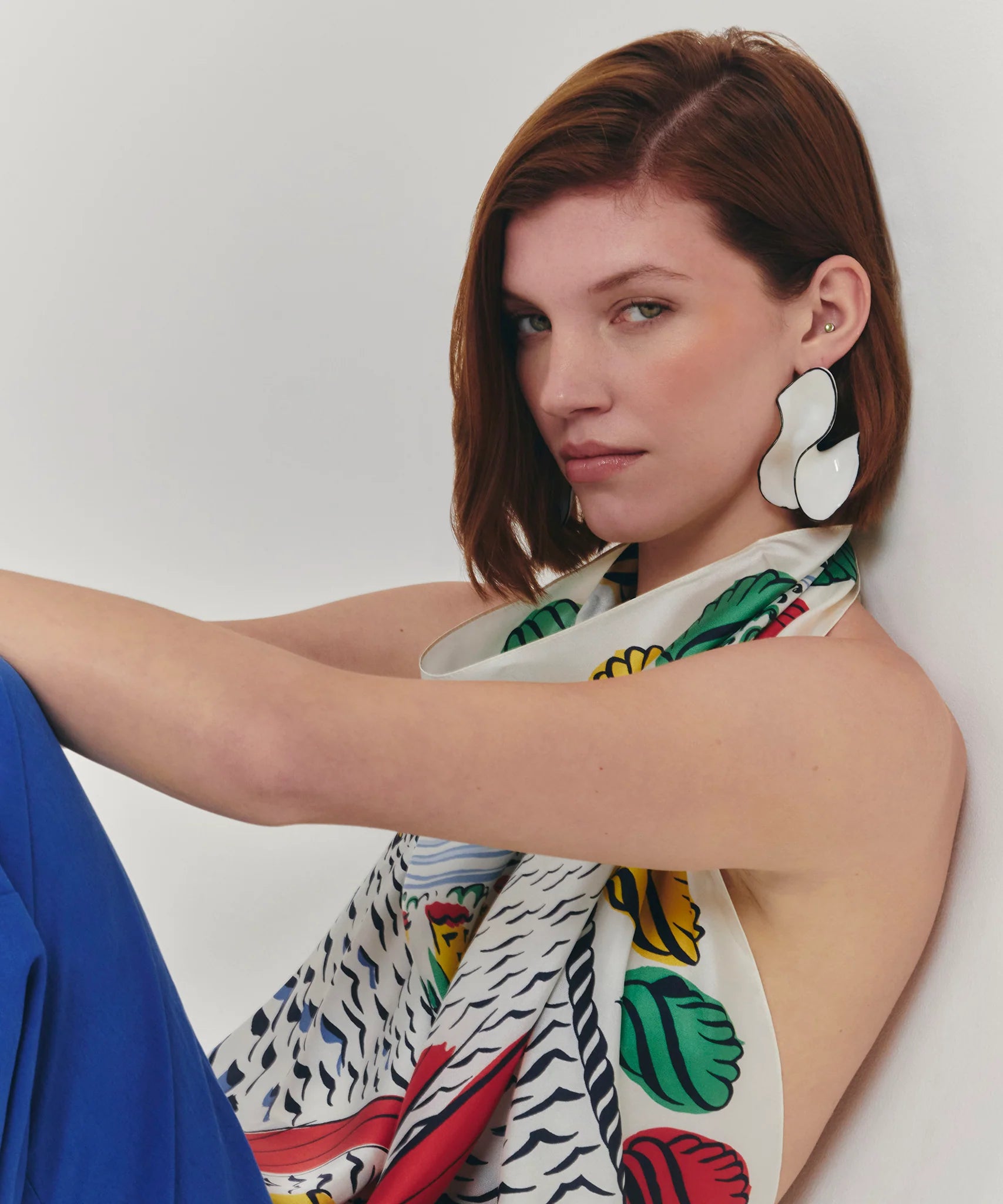 Sail Away 35" Silk Square Scarf - Multi