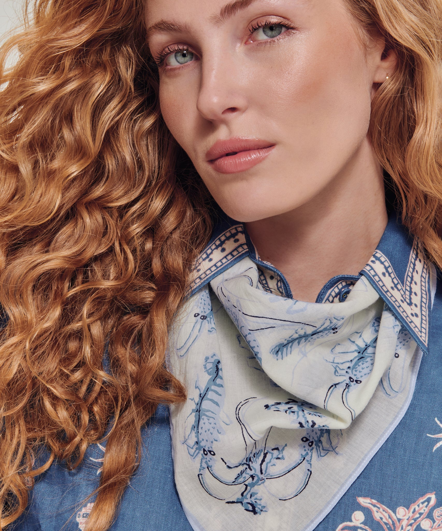 Shrimp Boat Bandana - Blue Shadow