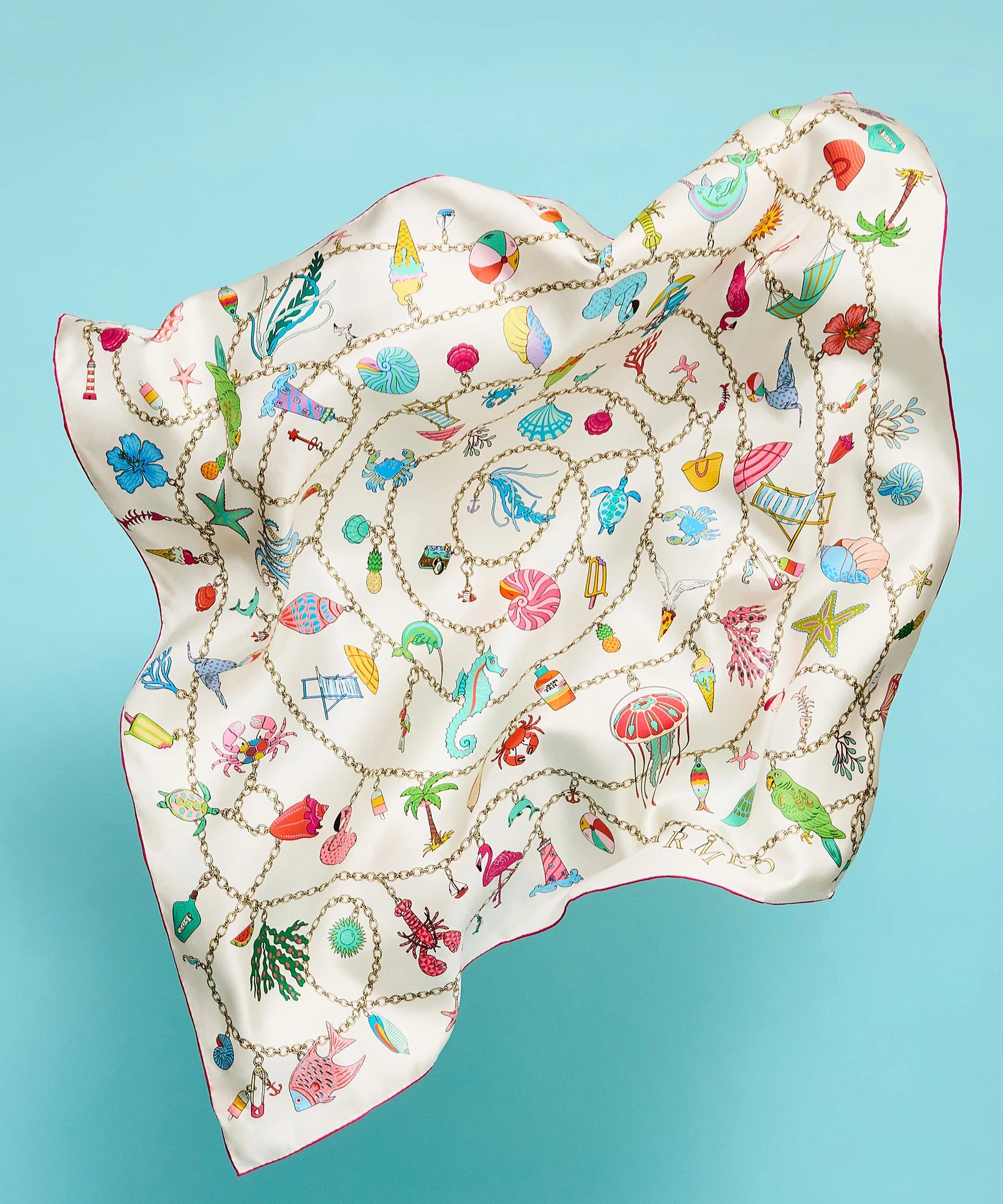 Charmed Life 35" Silk Square Scarf - Multi