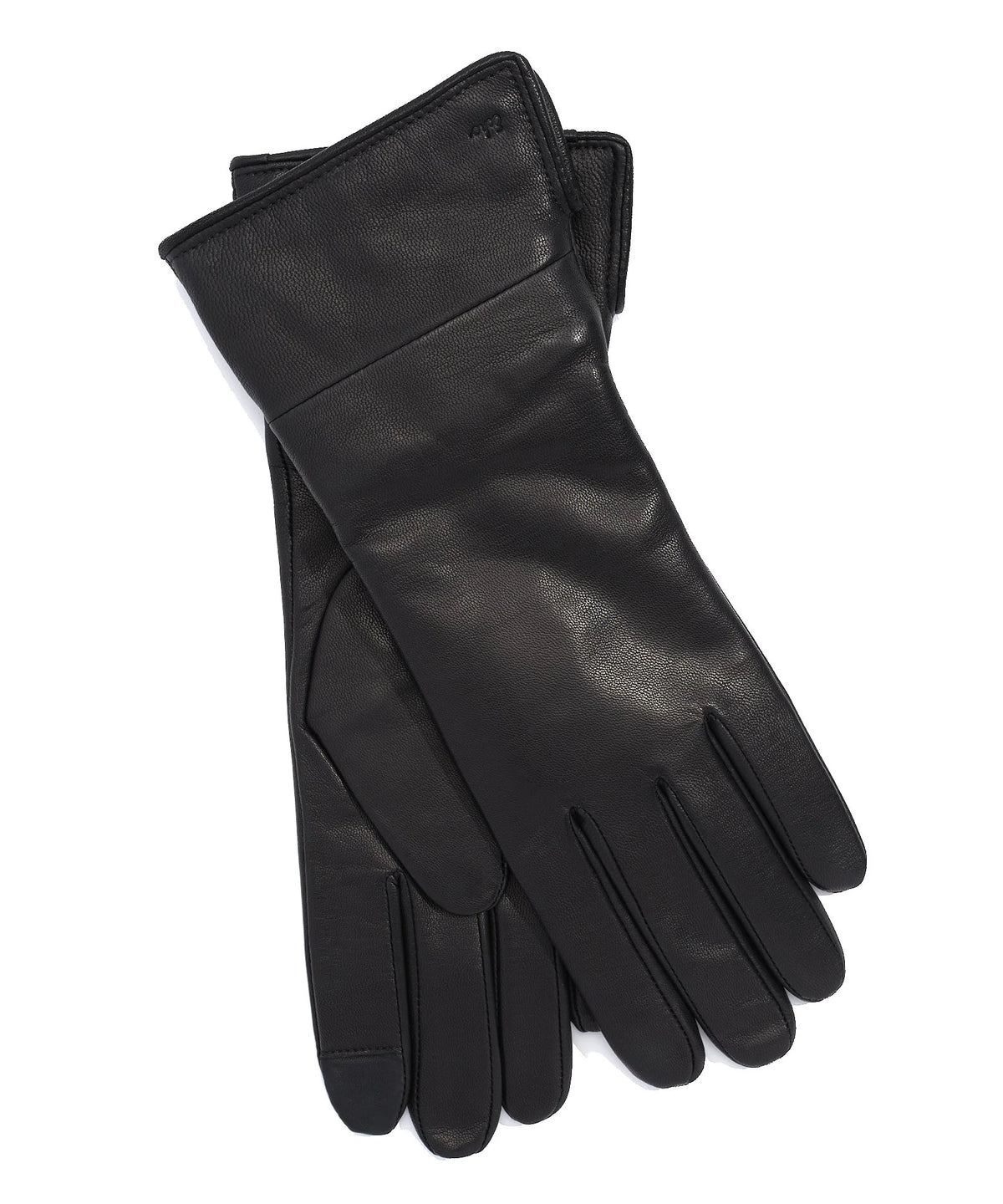 Leopard Faux Fur Leather Glove - Black