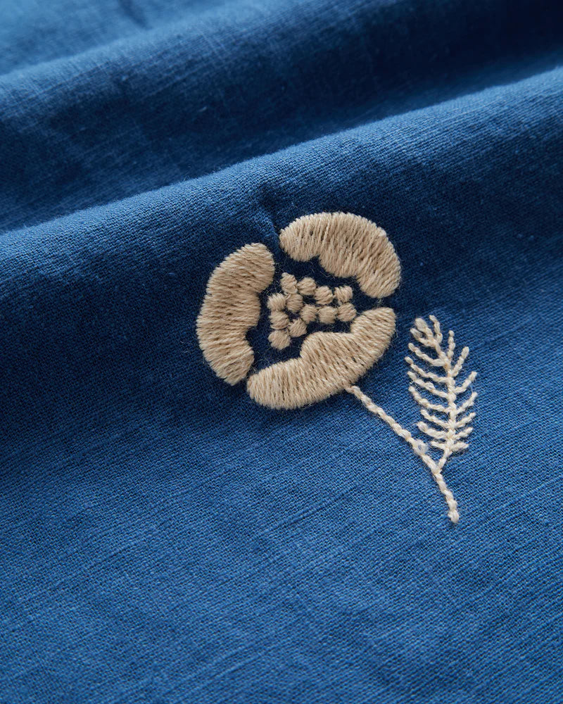 Embroidery Nature Ramie - Blue