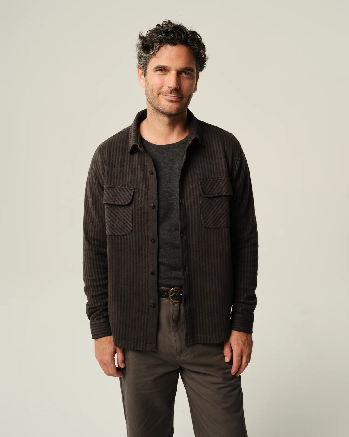 Jac Sweater Shirt - Bark Lines
