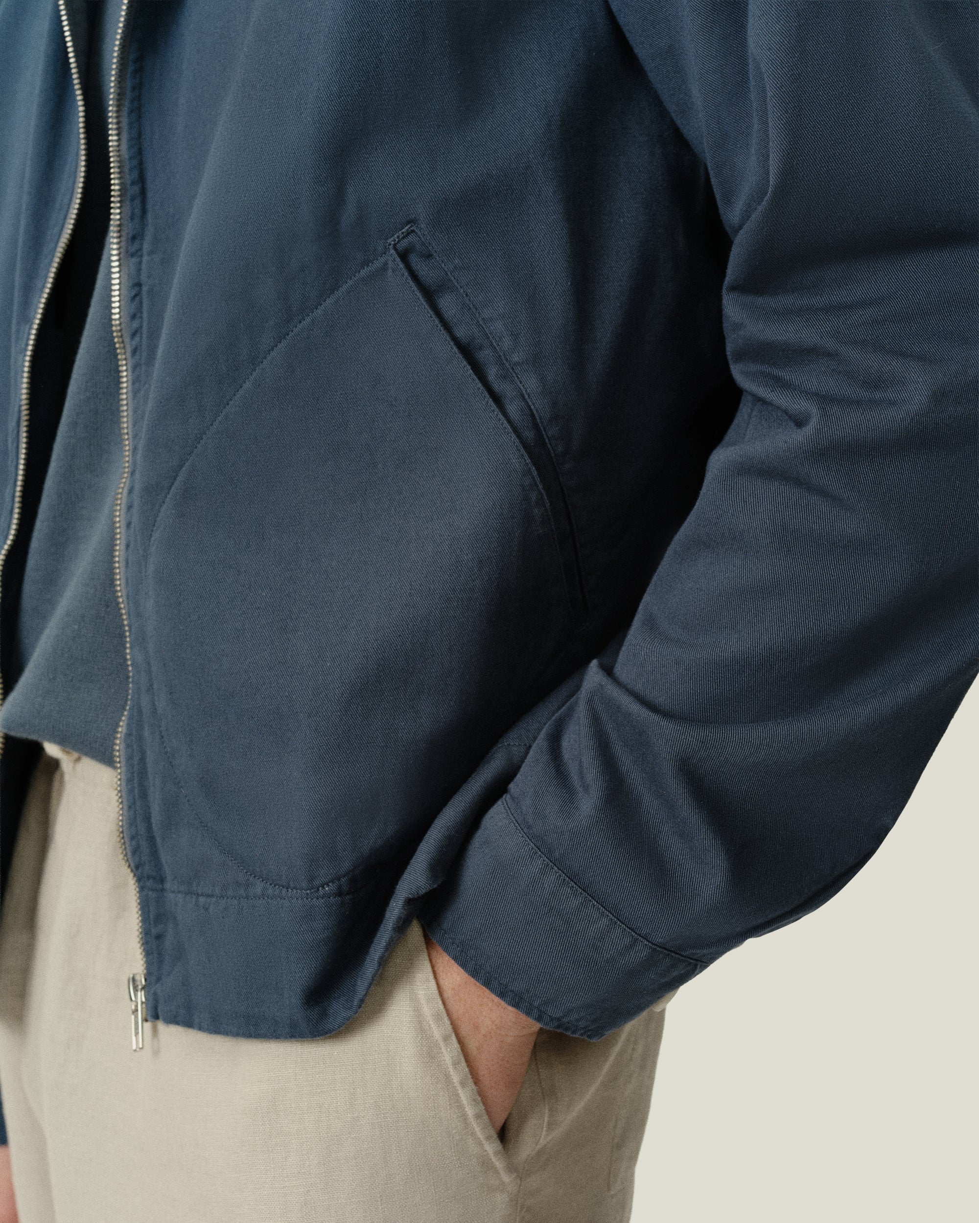 Twill Zip Jacket - Lake