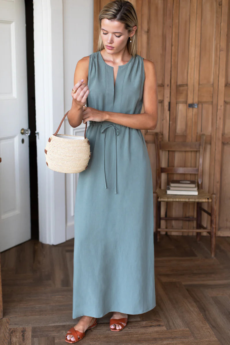 blue grecian style dress Kiara