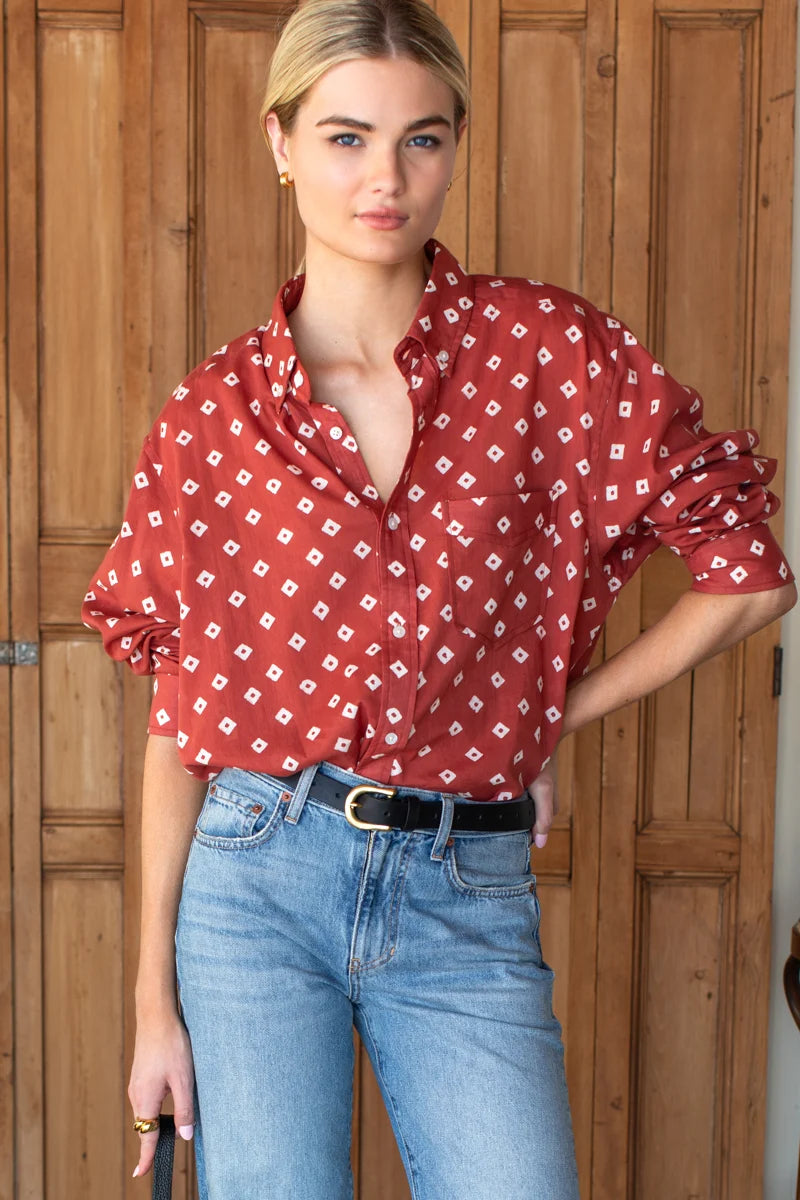 Ryan Shirt - Antique Rouge Diamonds
