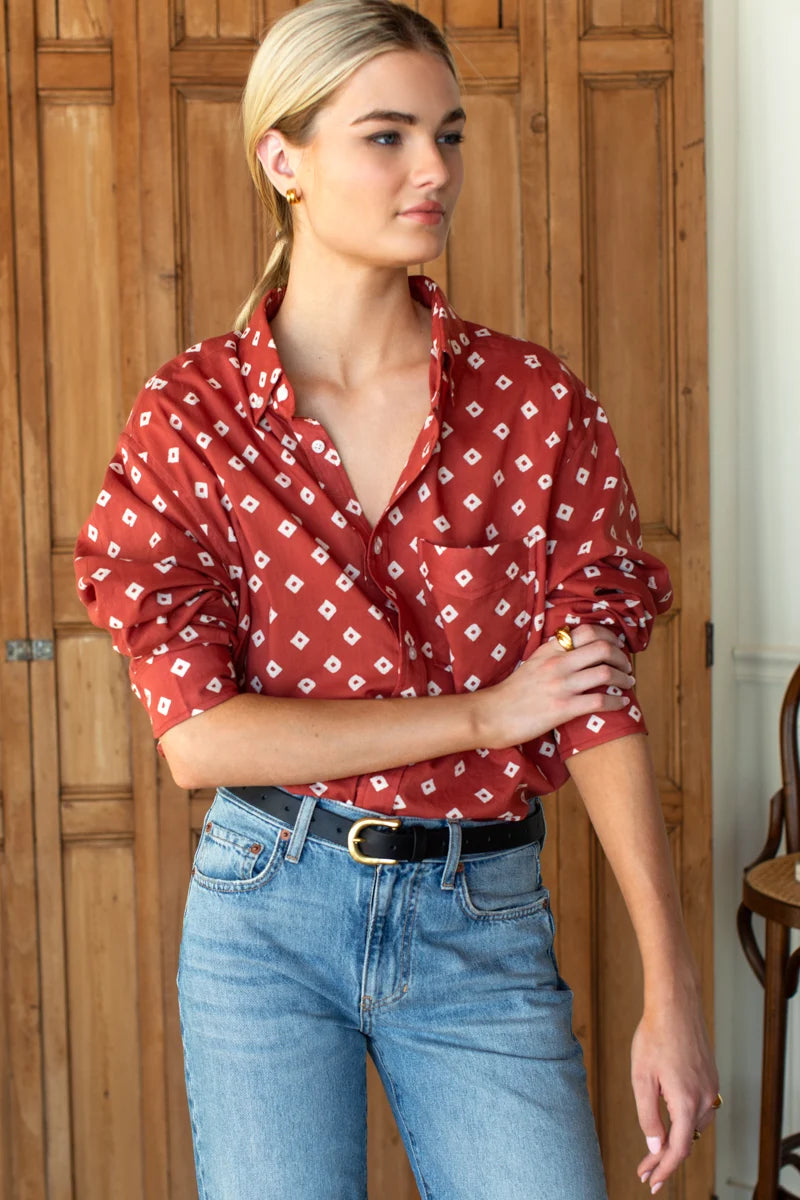 Ryan Shirt - Antique Rouge Diamonds