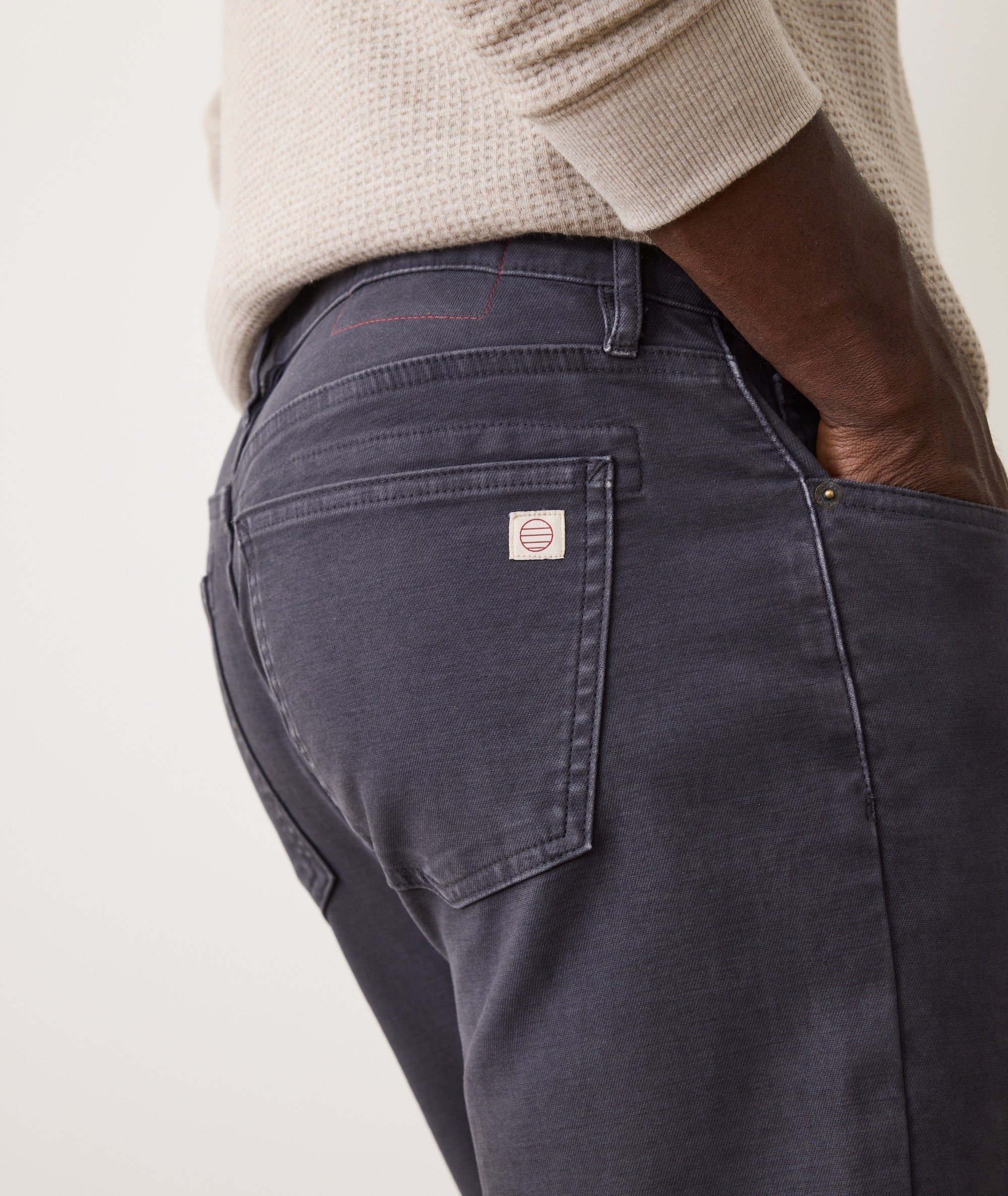 Flex Terry Slim Straight Pant - Faded Navy