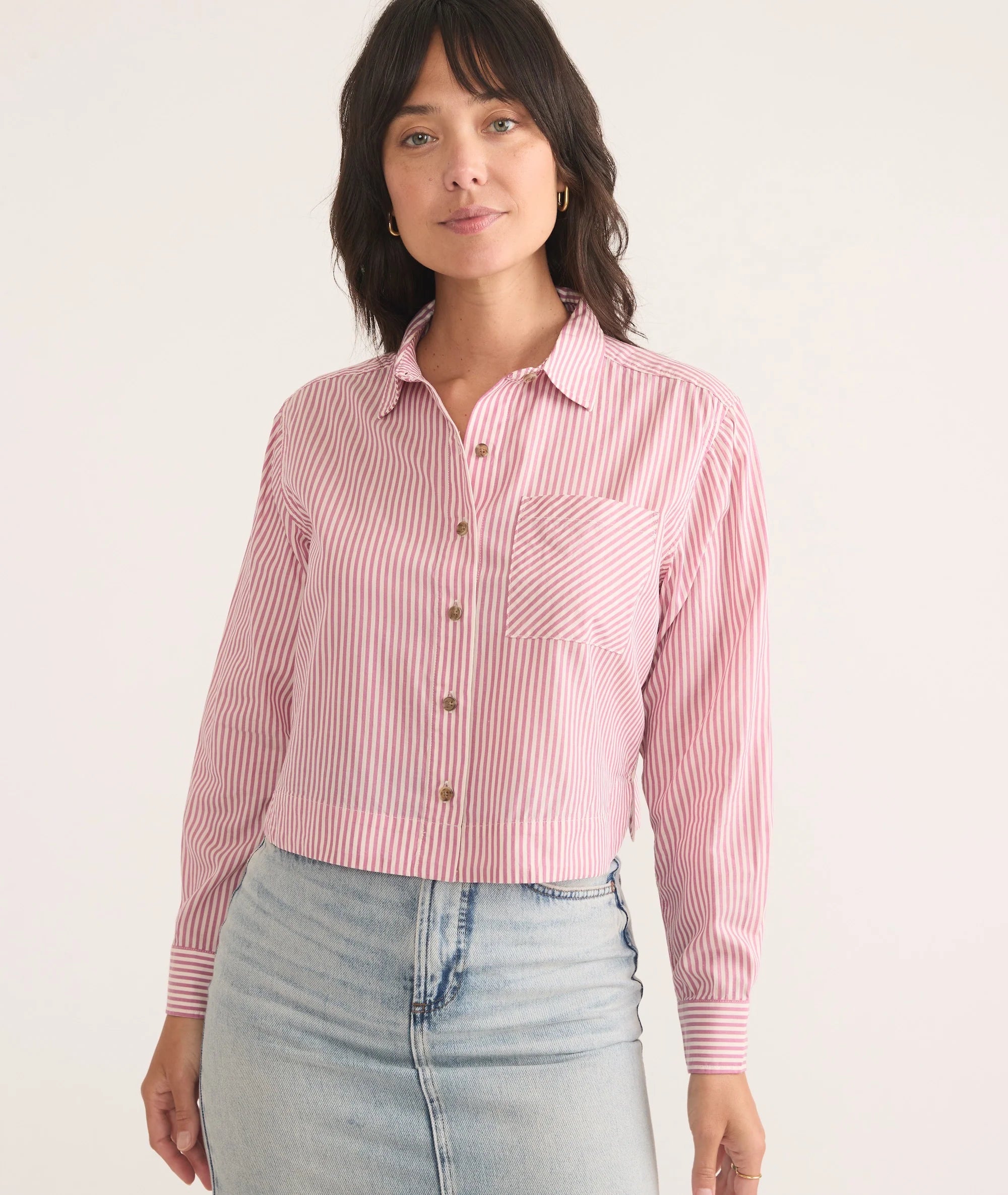 Mila Straight Hem Button Down