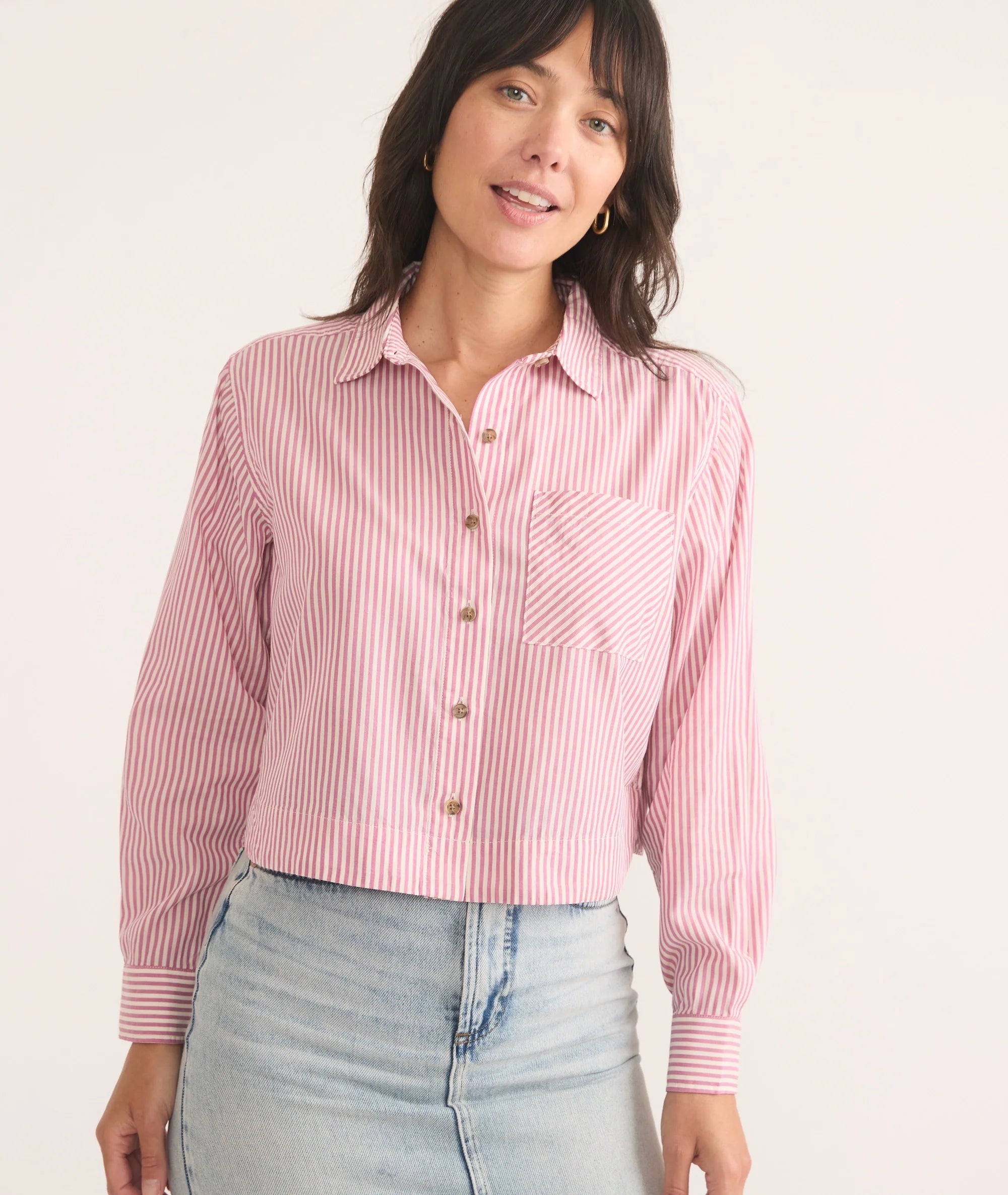 Mila Straight Hem Button Down