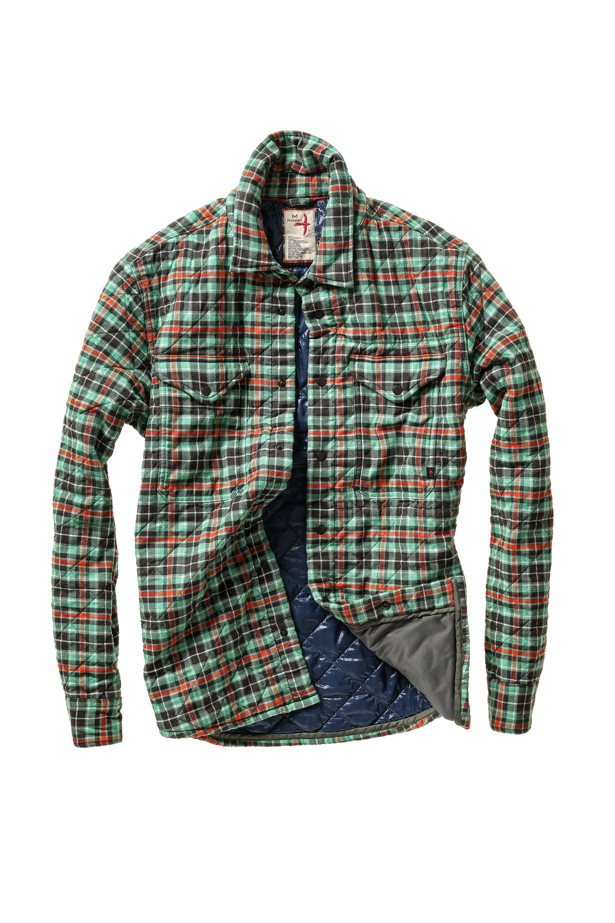 Qltd Flannel Shirtjacket - Green Multi Plaid