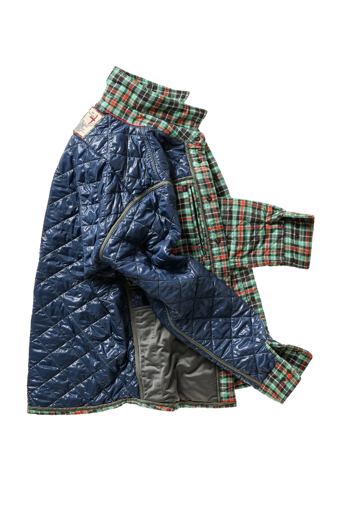 Qltd Flannel Shirtjacket - Green Multi Plaid