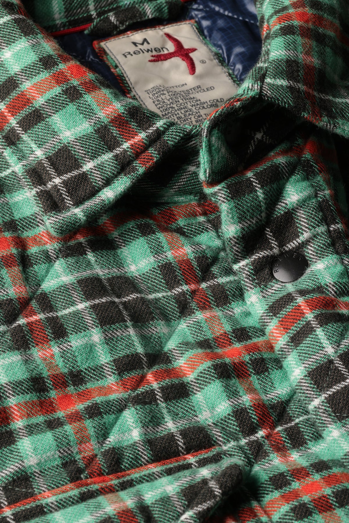 Qltd Flannel Shirtjacket - Green Multi Plaid