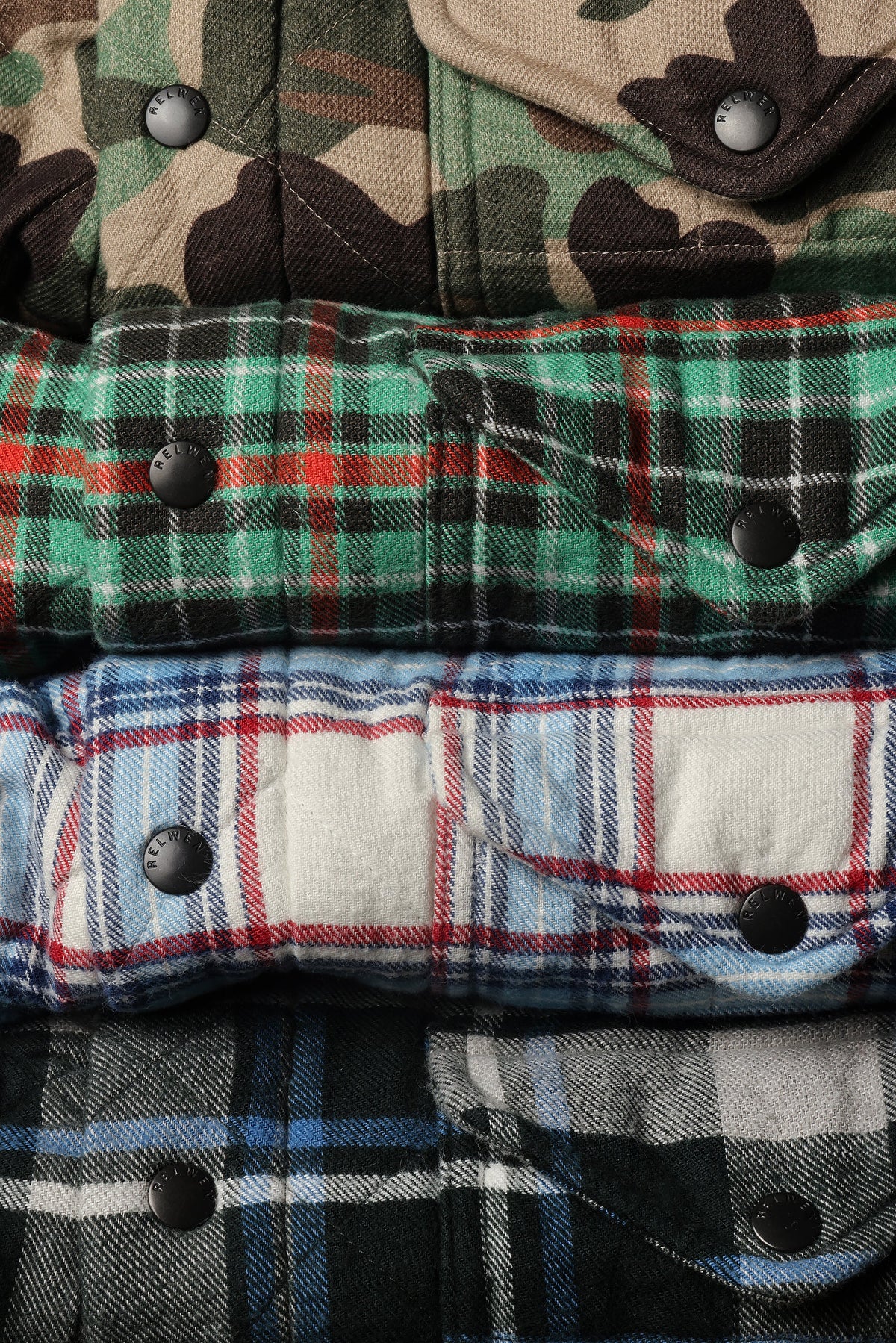 Qltd Flannel Shirtjacket - White Multi Plaid