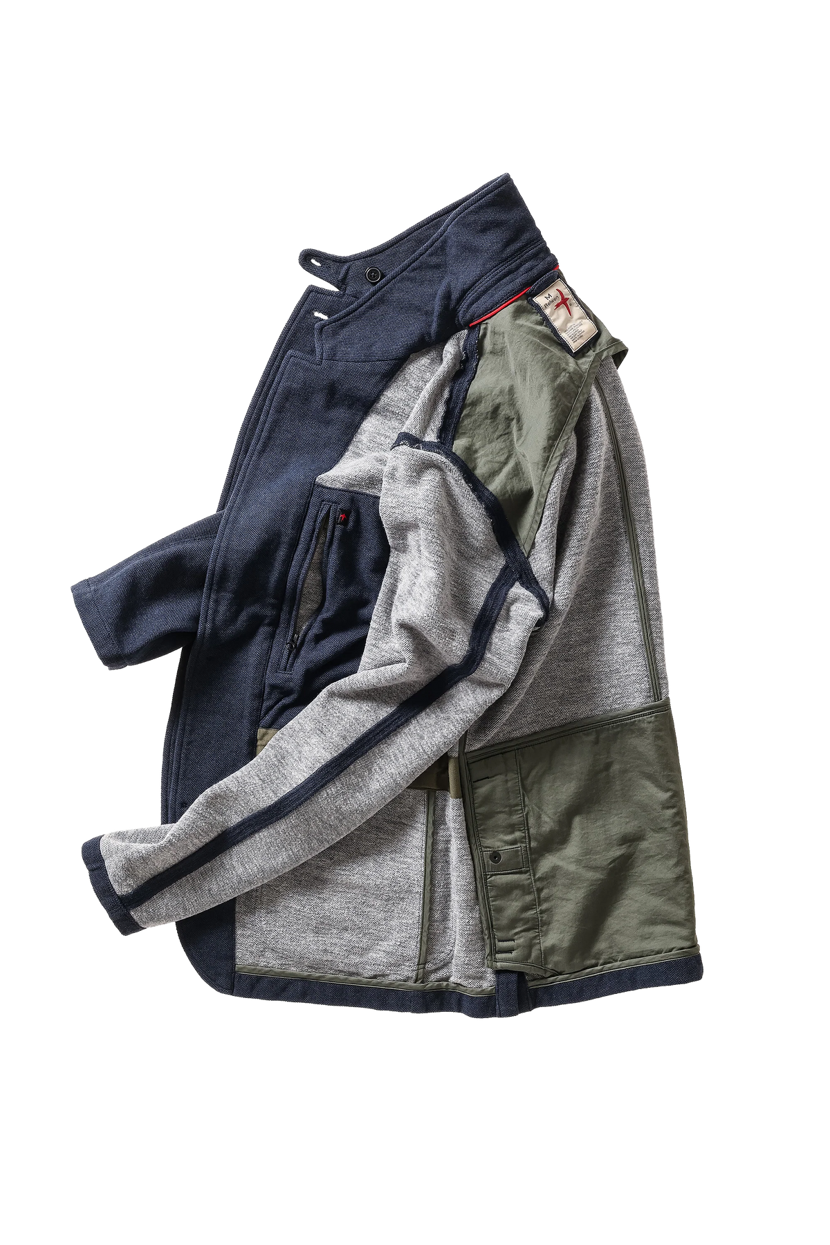 Pique Trap Blazer - Navy