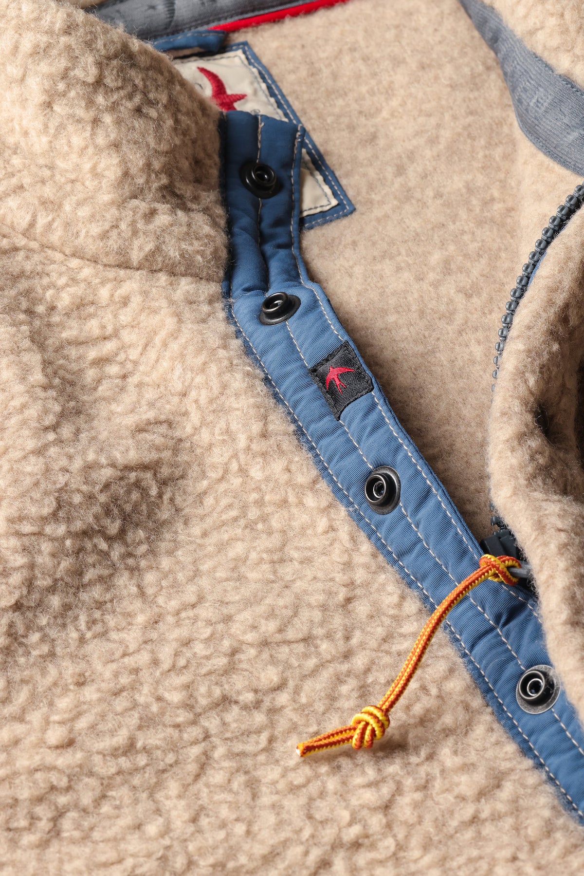 Wooly Shag Snap Zip - Dark Biscuit