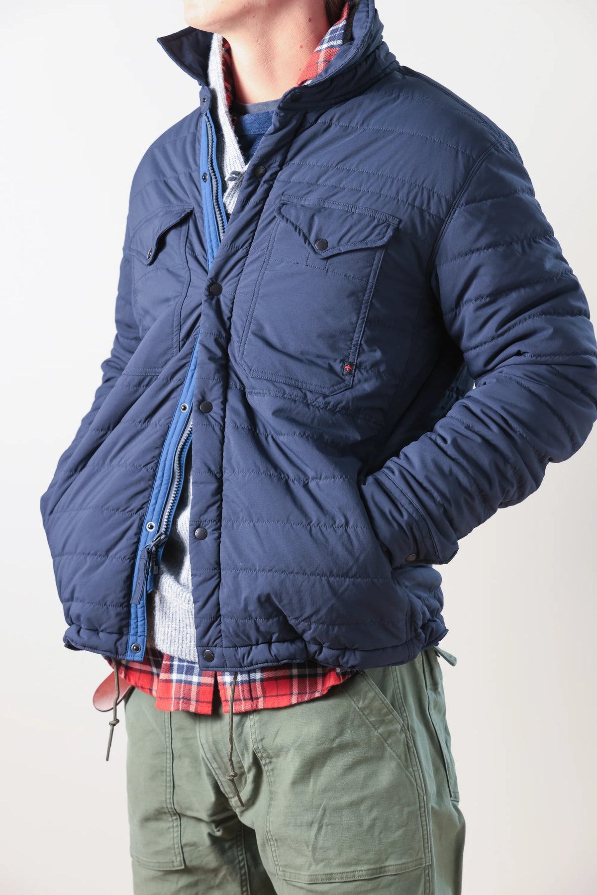 Quilted Superfleece Jacket - Navy
