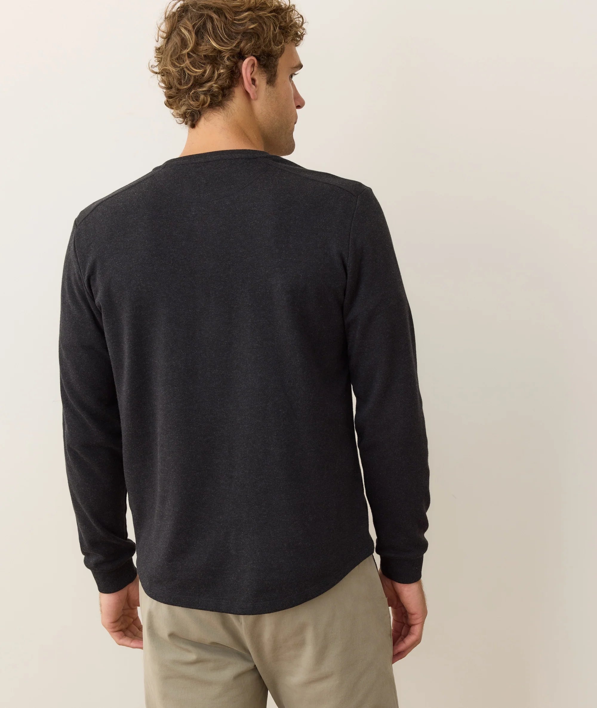 Pacifica Stretch Henley - Charcoal