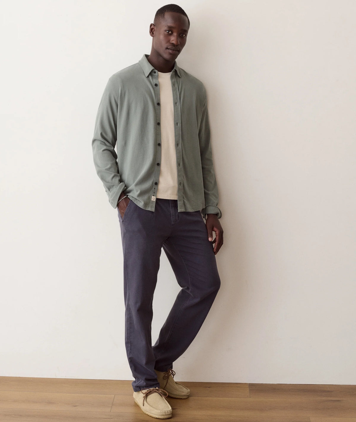 Luxe Jersey Shirt - Agave Green