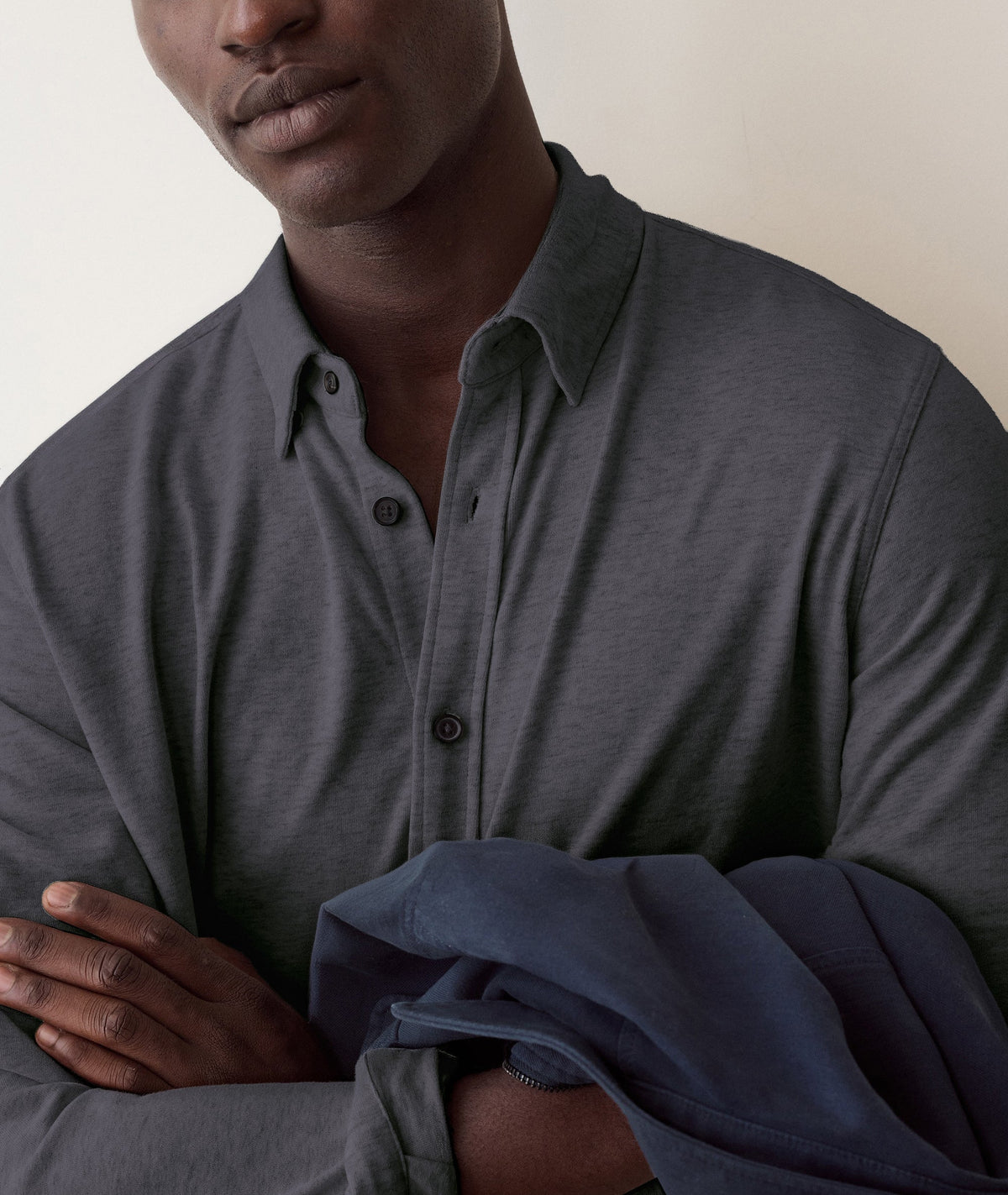 Luxe Jersey Shirt - Asphalt