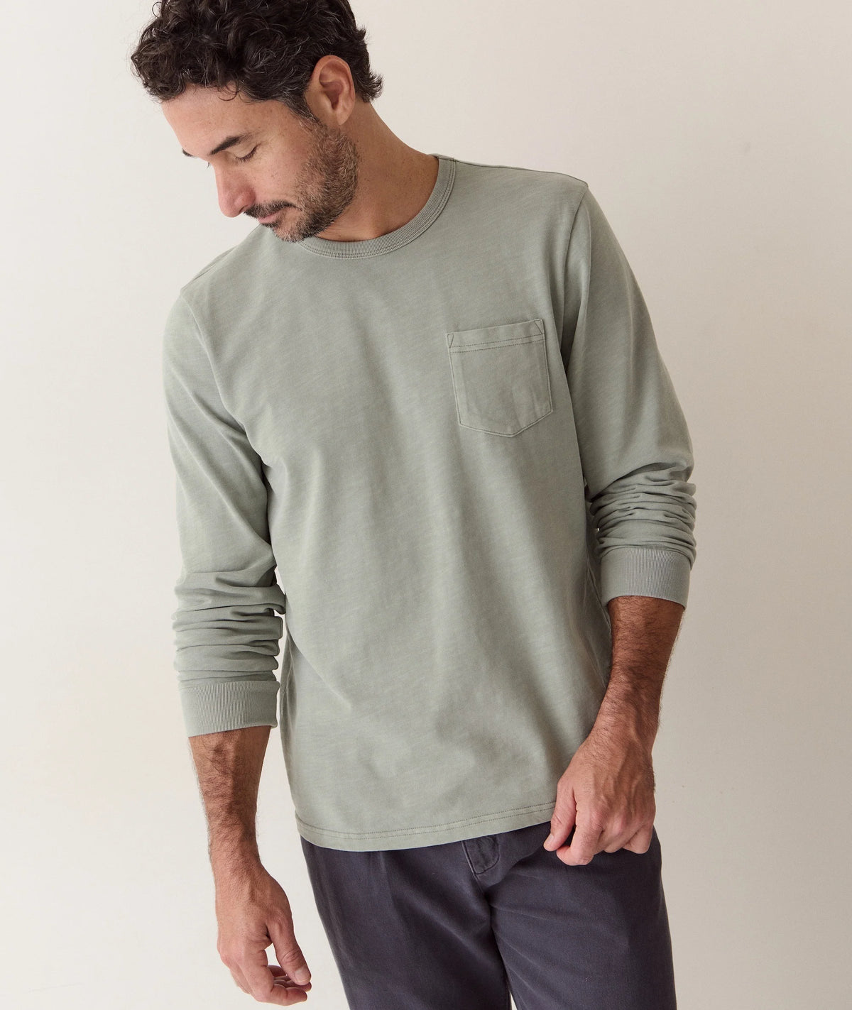 Luxe Slub Pocket Tee - Iceberg Green