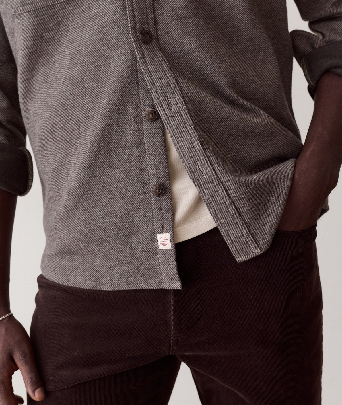 Pacifica Stretch Twill Overshirt - Brown