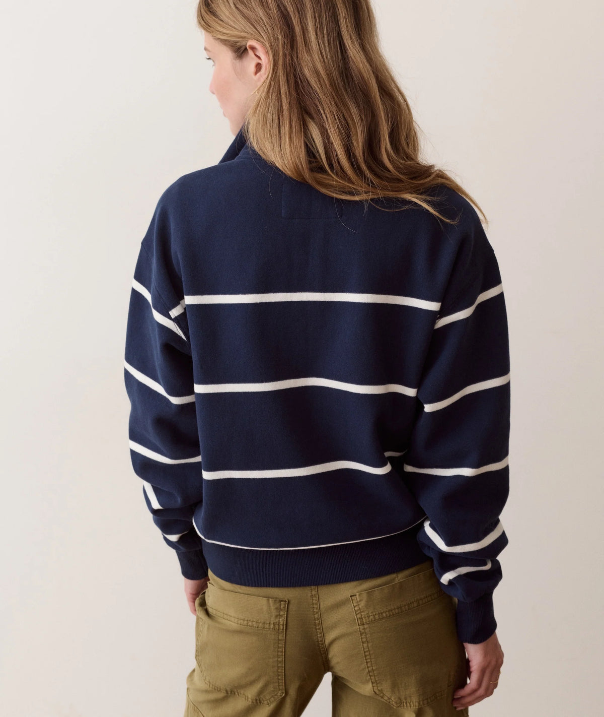 Cloud 9 Fleece Half Zip - Twilight & Cream Stripe
