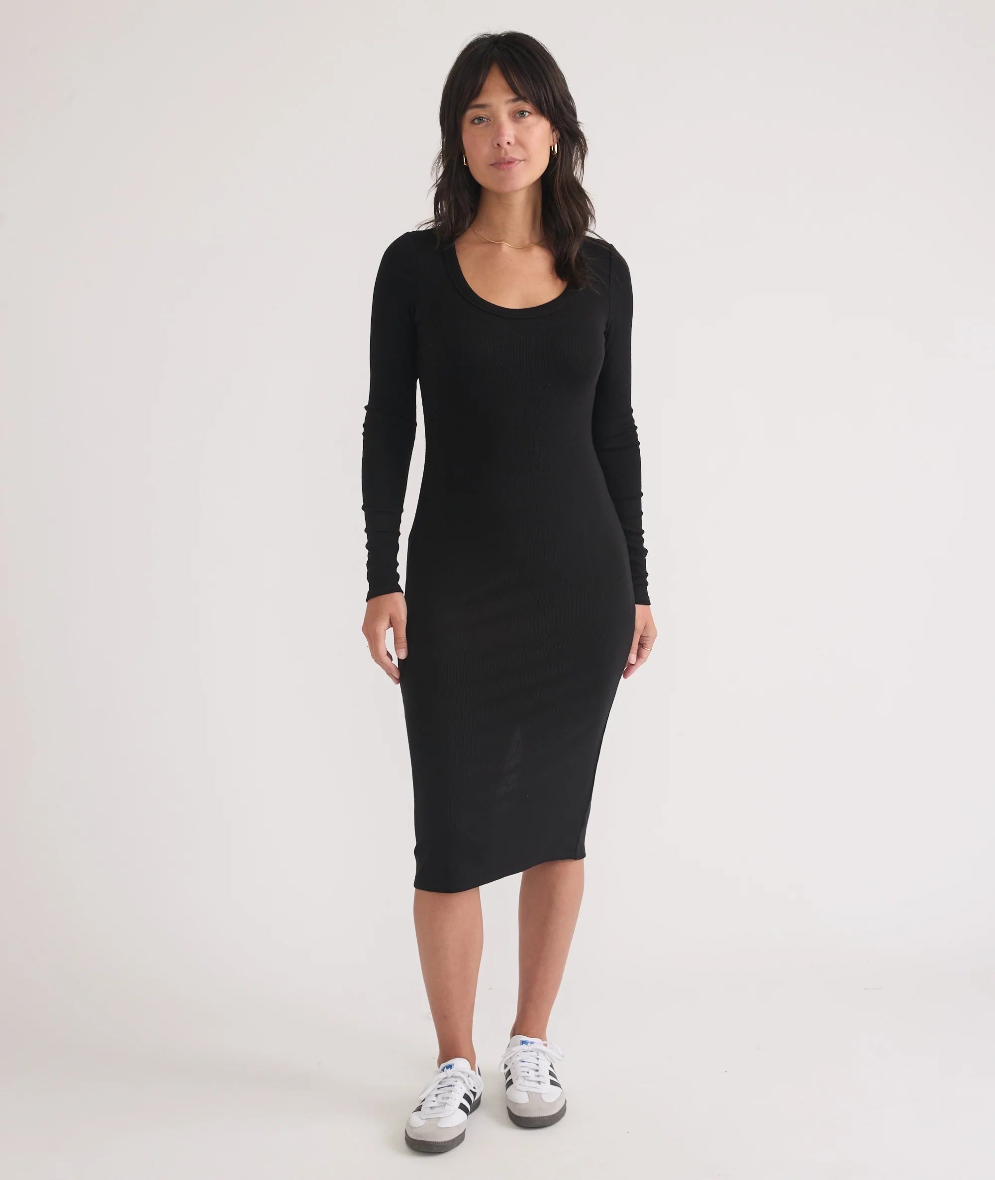 Lexi Rib Fit and Flare Midi Dress main image 0