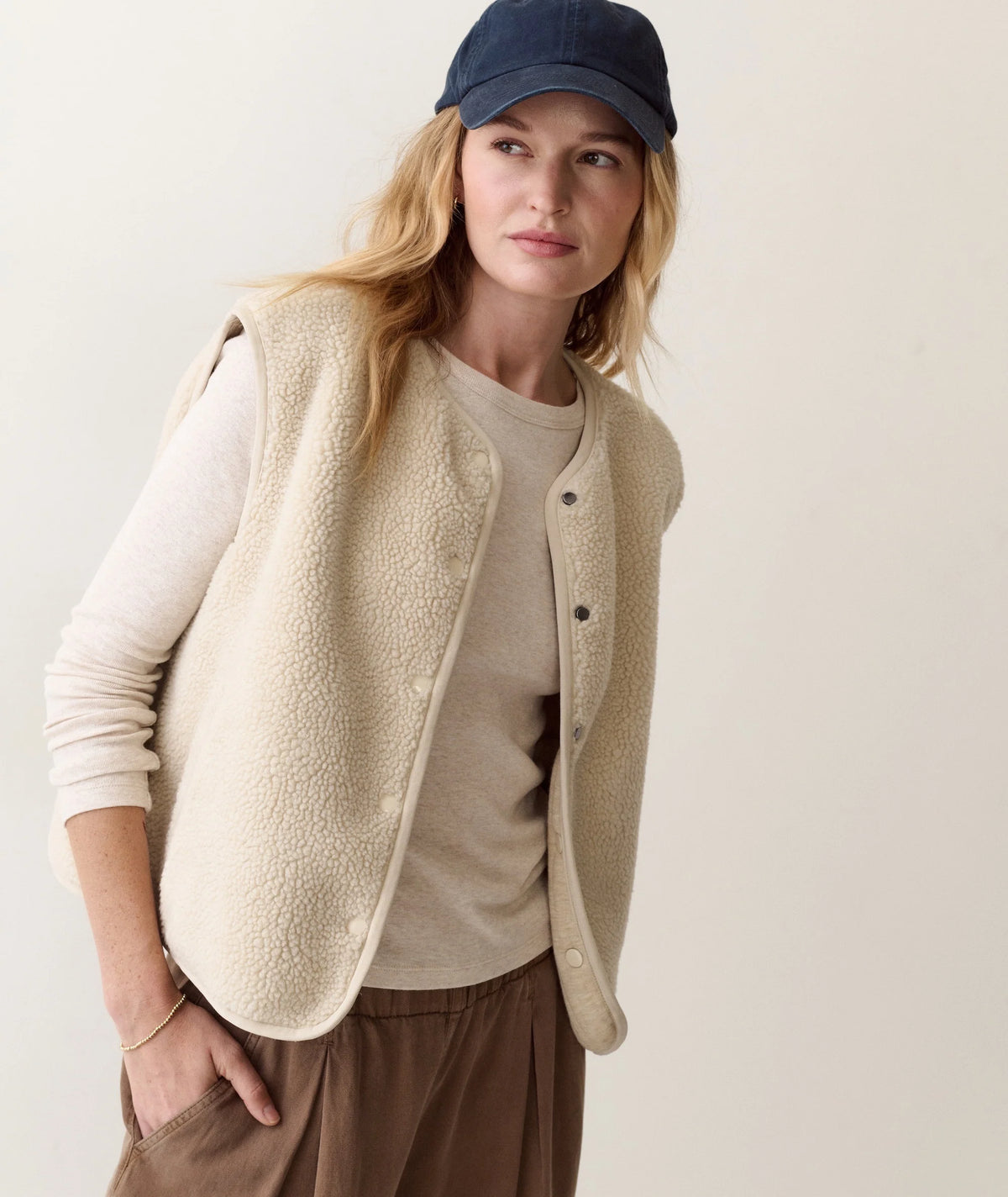 Mini Rib Long Sleeve Crew Tee - Oatmeal