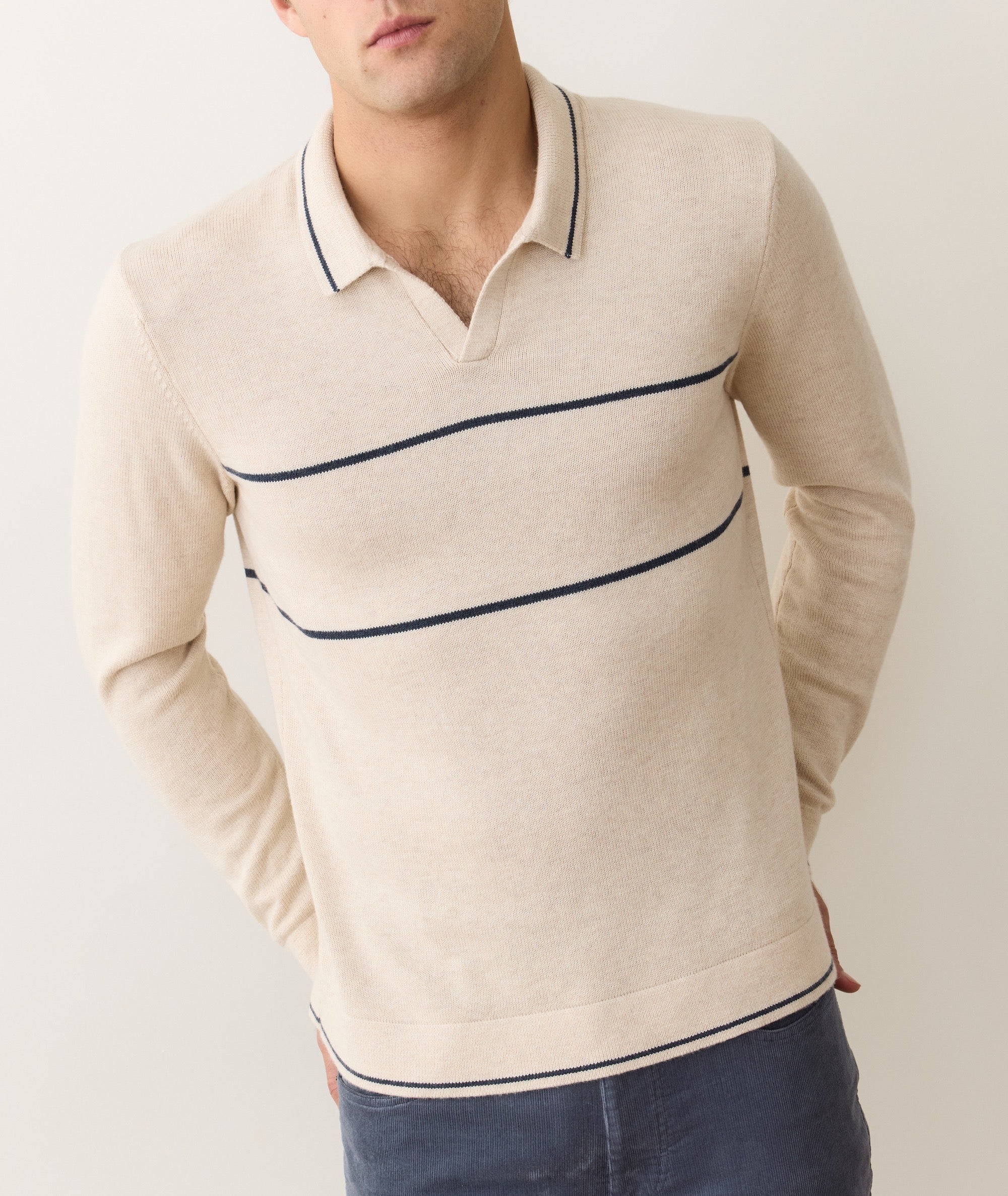 Liam Long Sleeve Sweater Polo