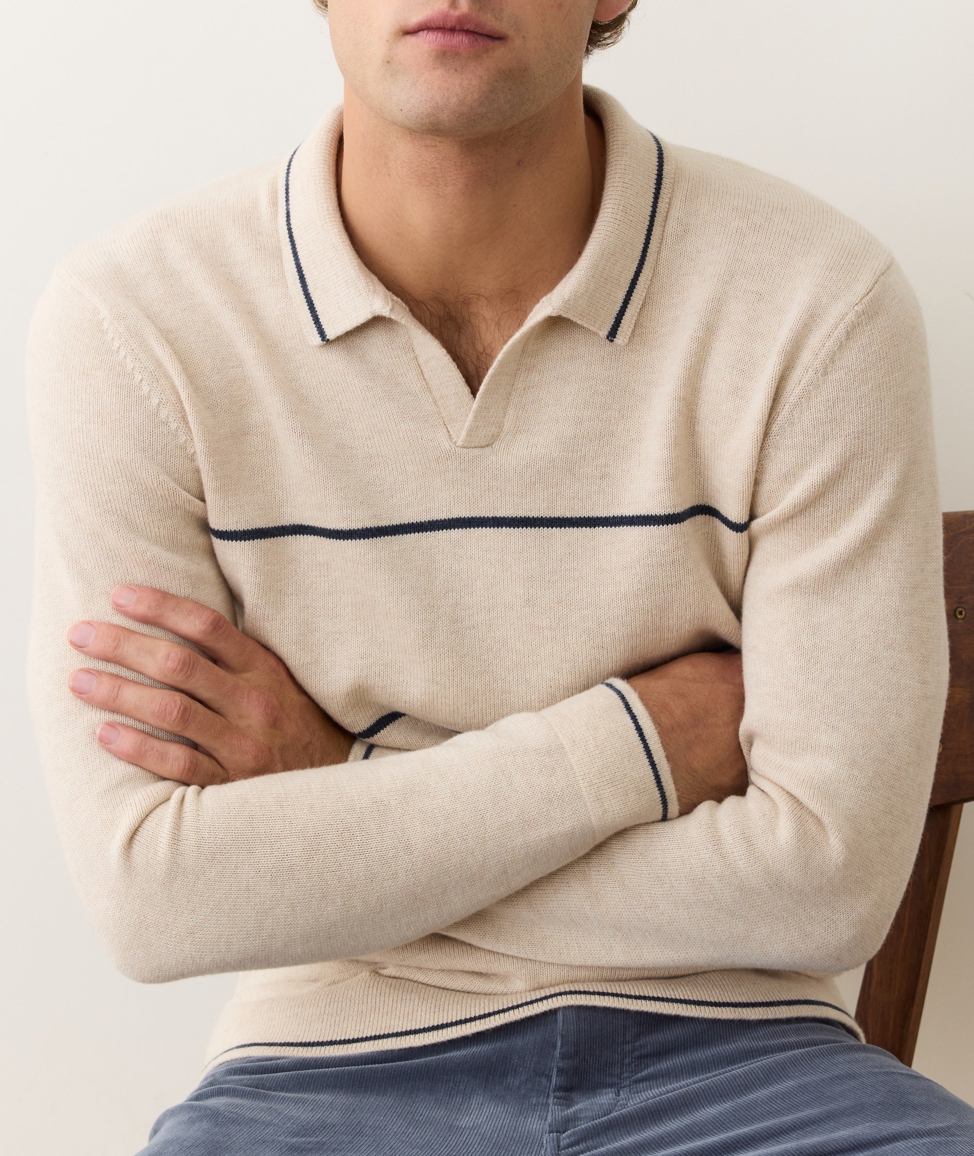 Liam Long Sleeve Sweater Polo