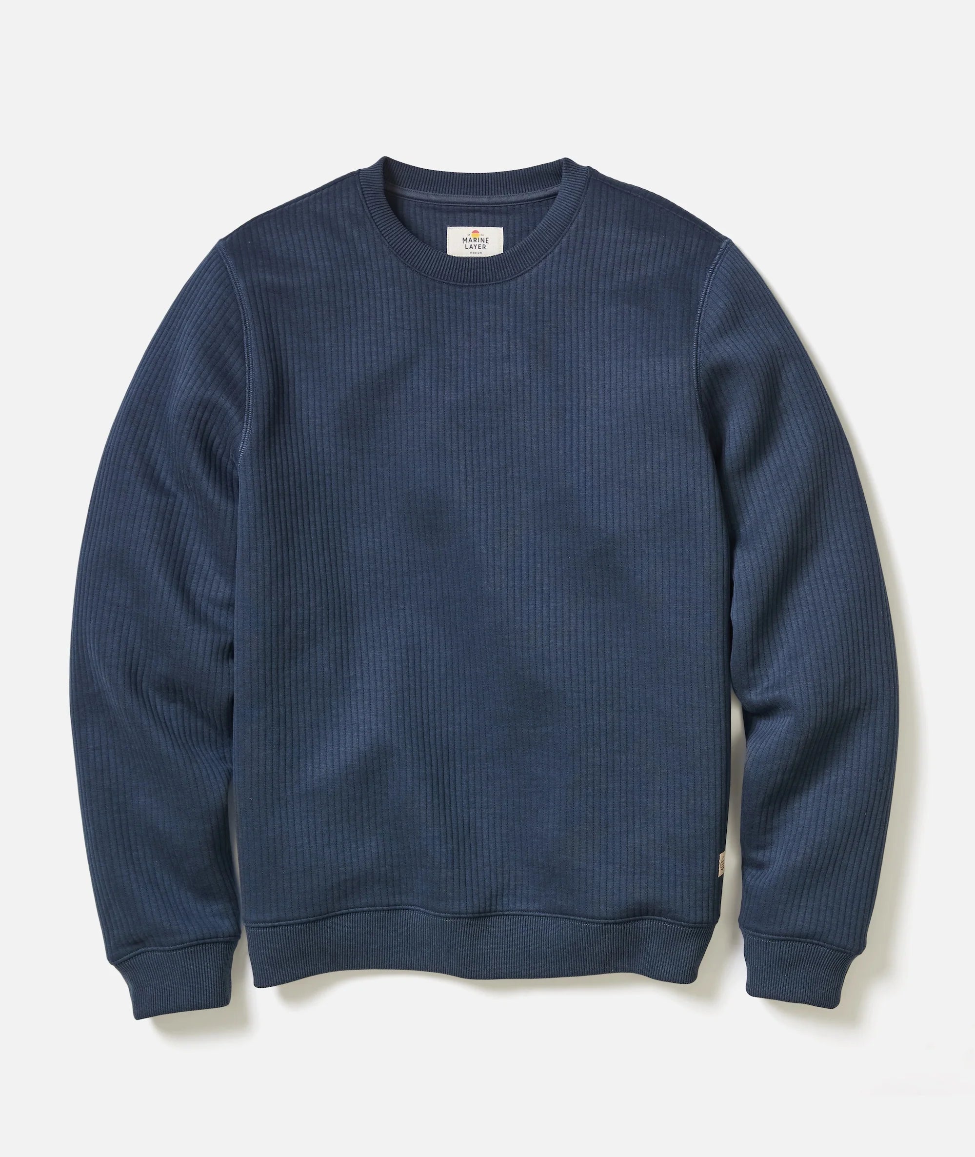 Corbet Quilted Crewneck - Navy