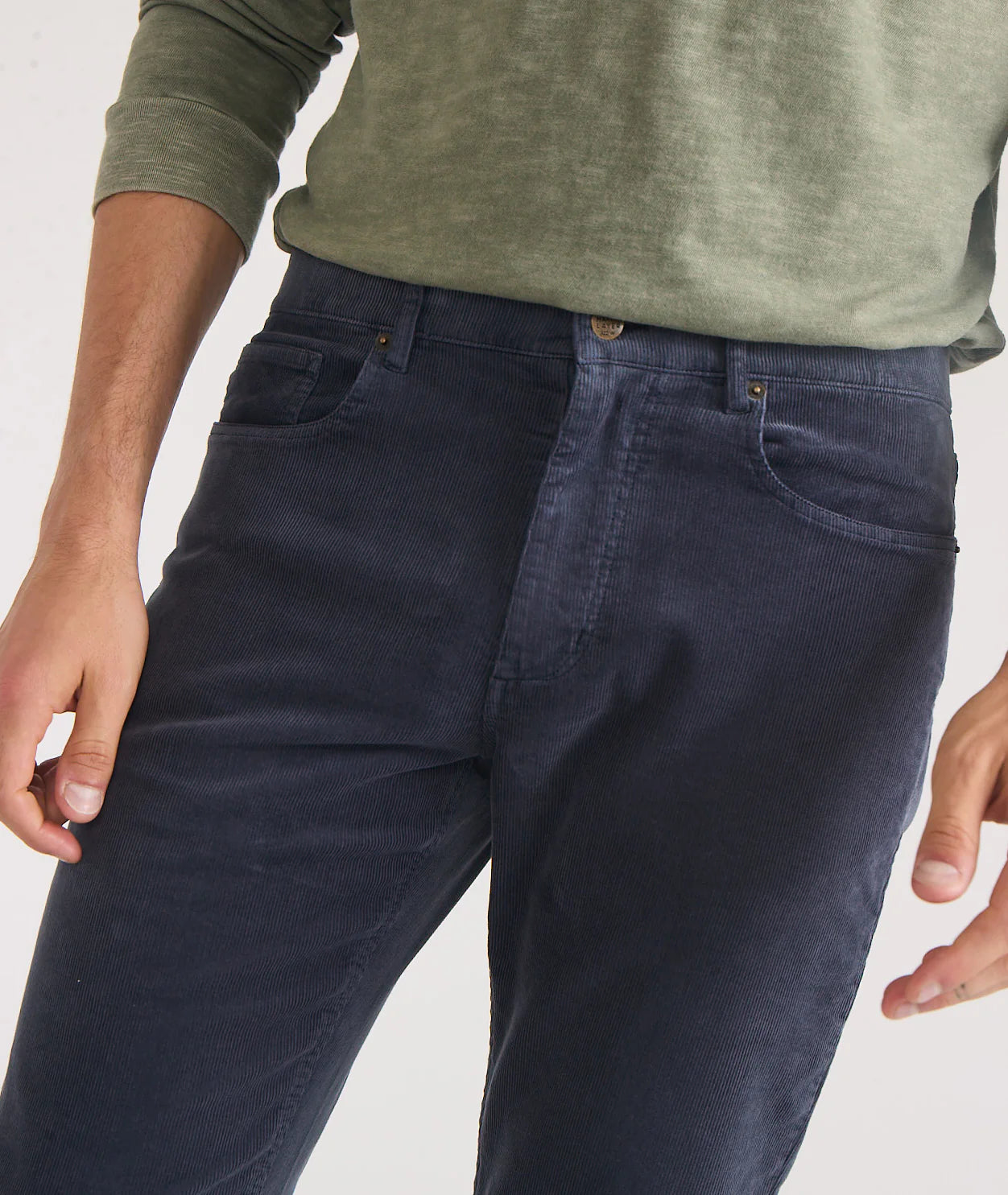 5 Pocket Slim Straight Corduroy Pant