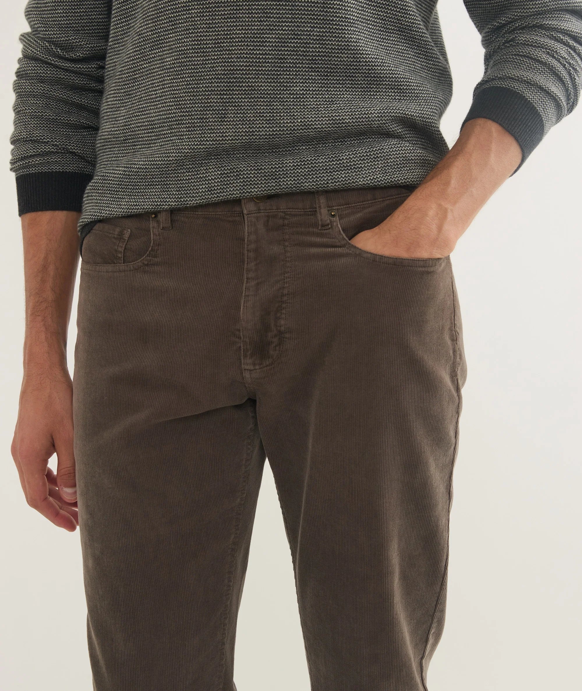 5 Pocket Slim Straight Corduroy Pant