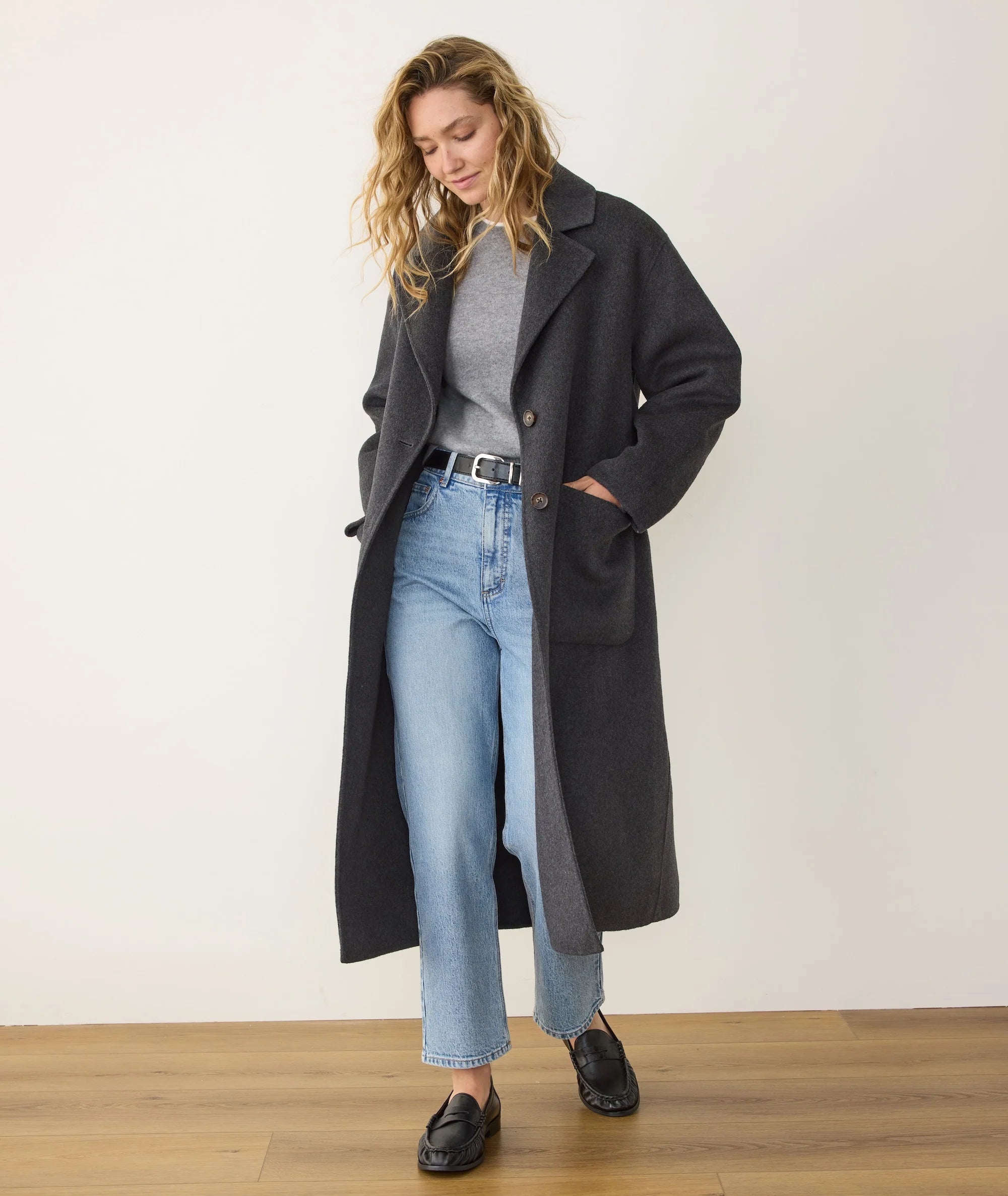 Colette Wool Topcoat - Charcoal Heather