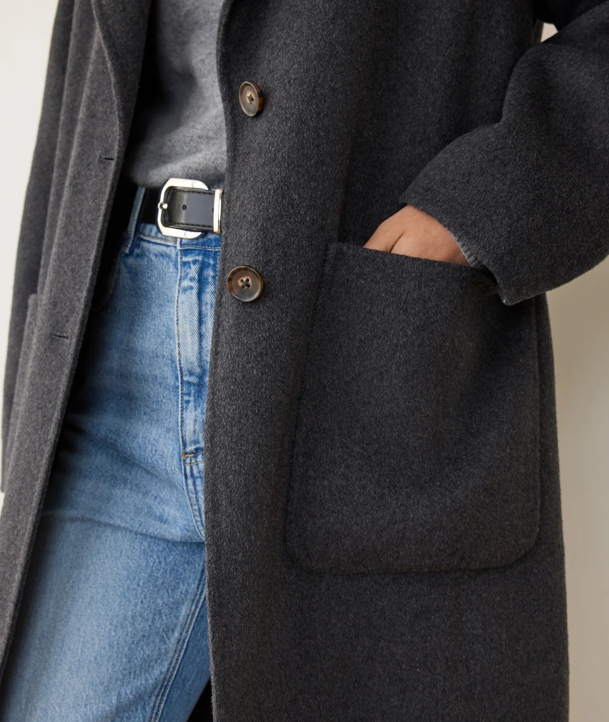 Colette Wool Topcoat - Charcoal Heather