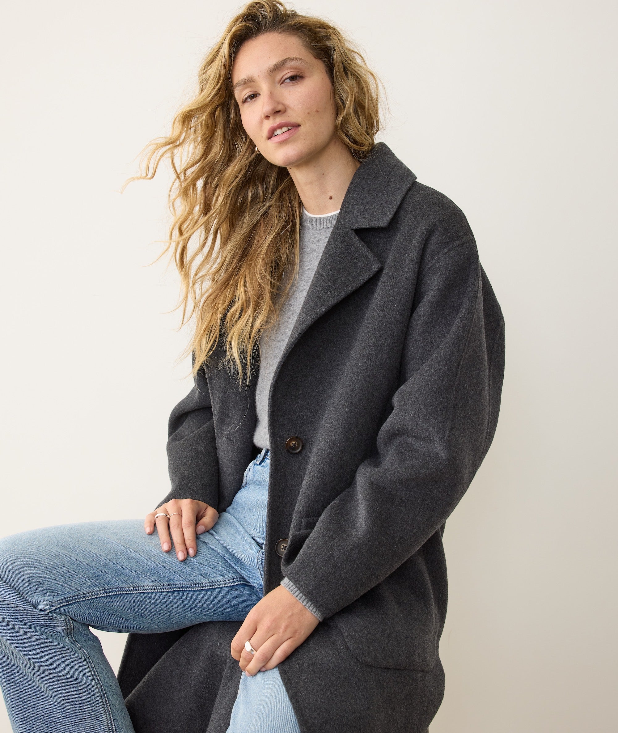 Colette Wool Topcoat - Charcoal Heather