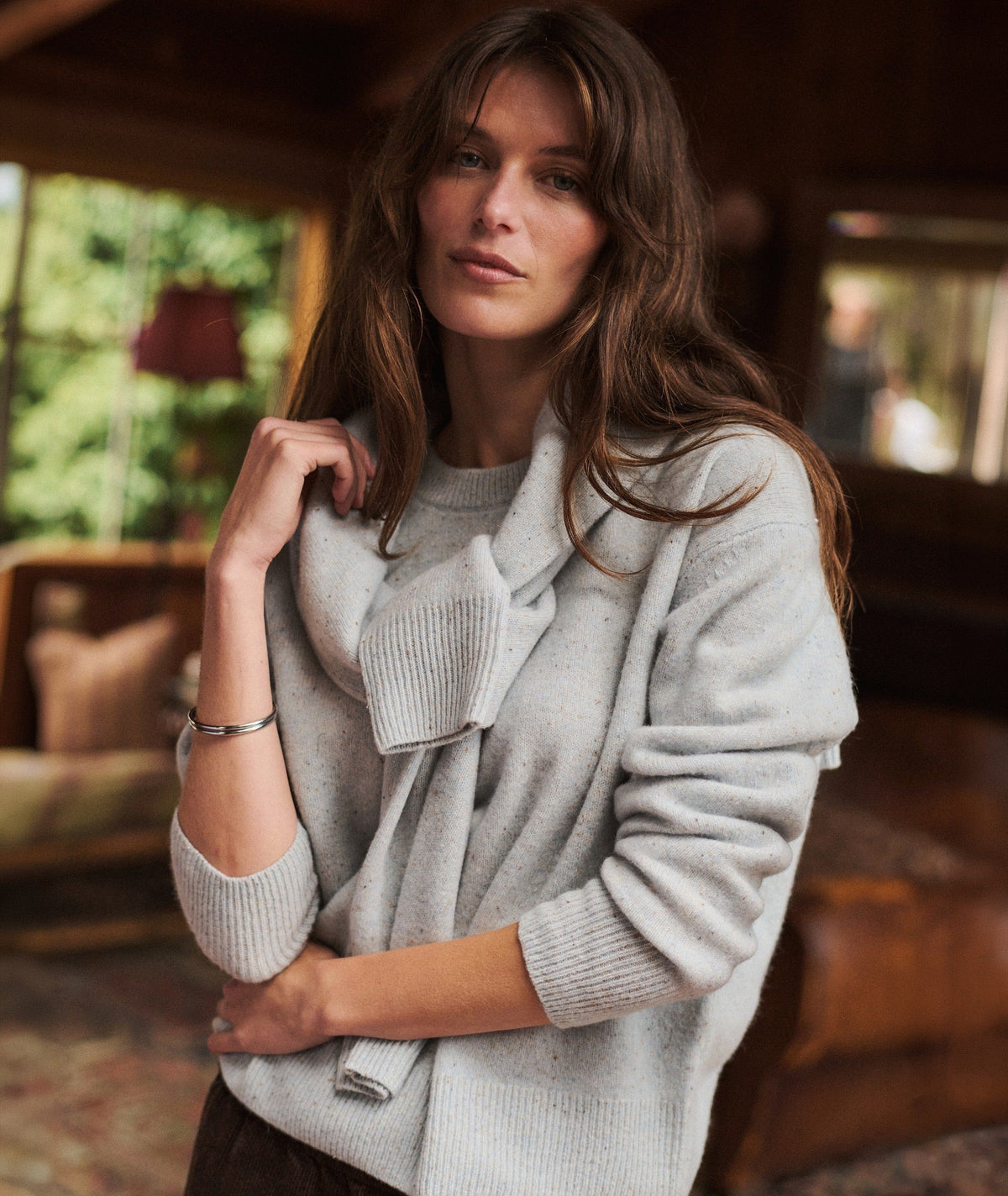 Coastal Merino Crewneck Sweater - Sky Blue