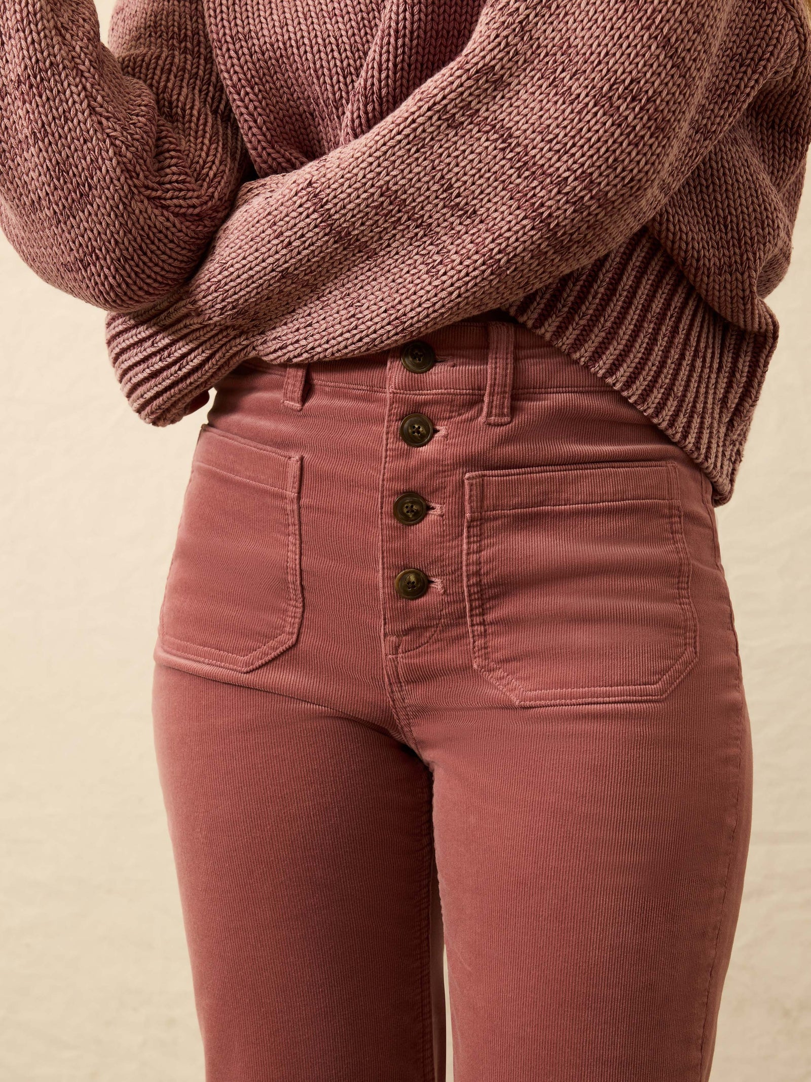 Stretch Terry Cord Patch Pocket Pant