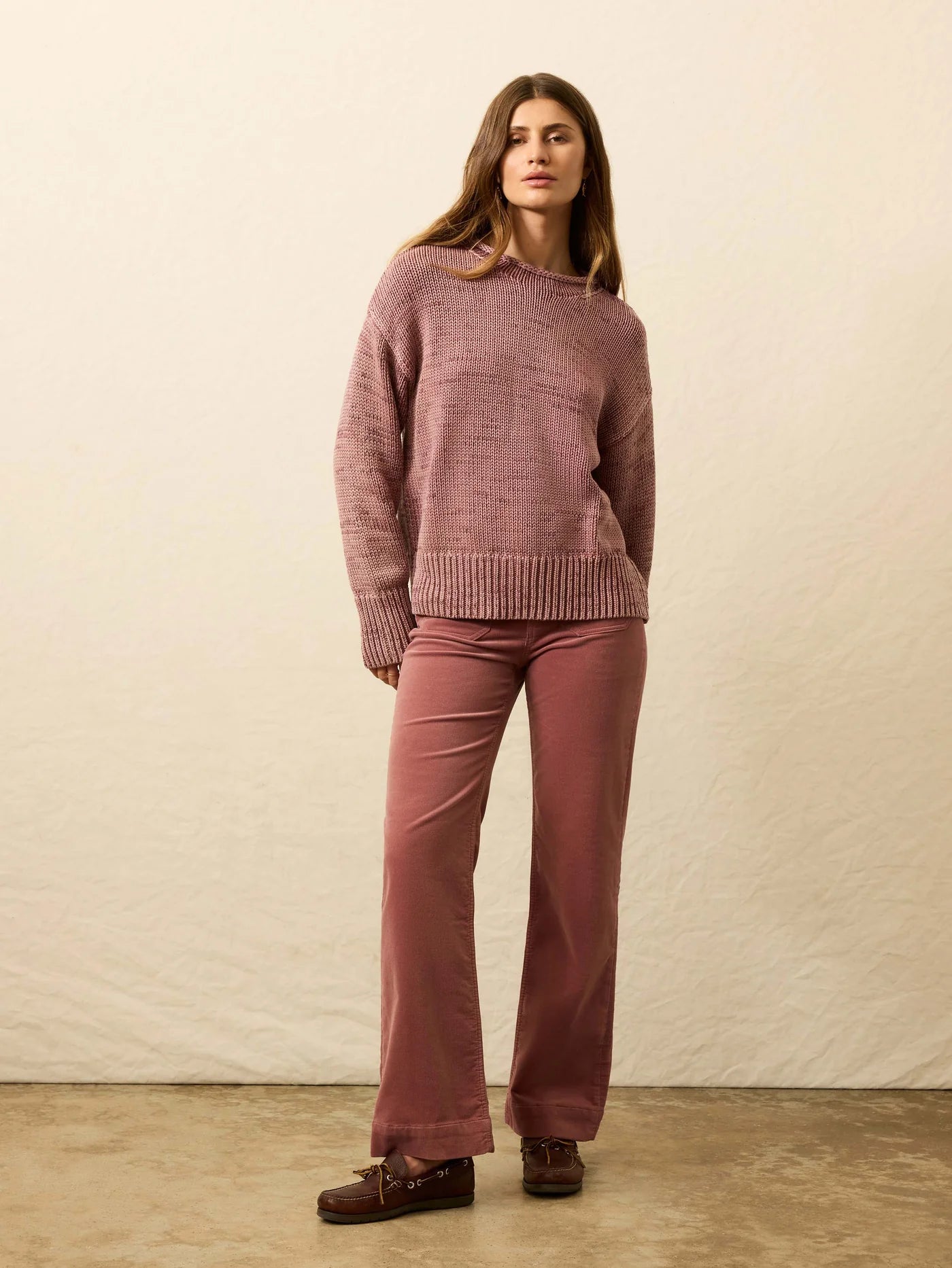 Sunwashed Cotton Roll Neck Sweater