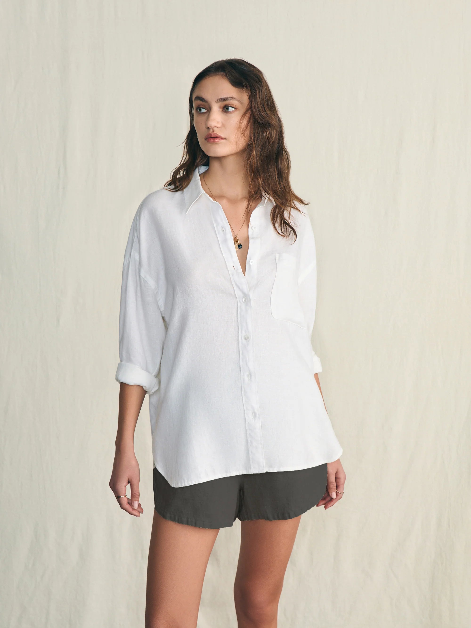 Laguna Linen Relaxed Shirt - White