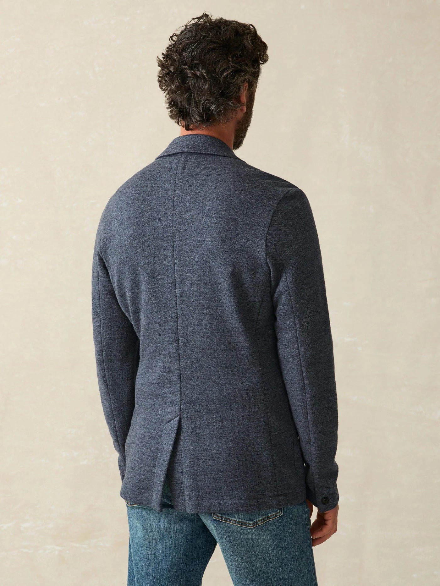 Inlet Knit Blazer - Deep Navy Melange