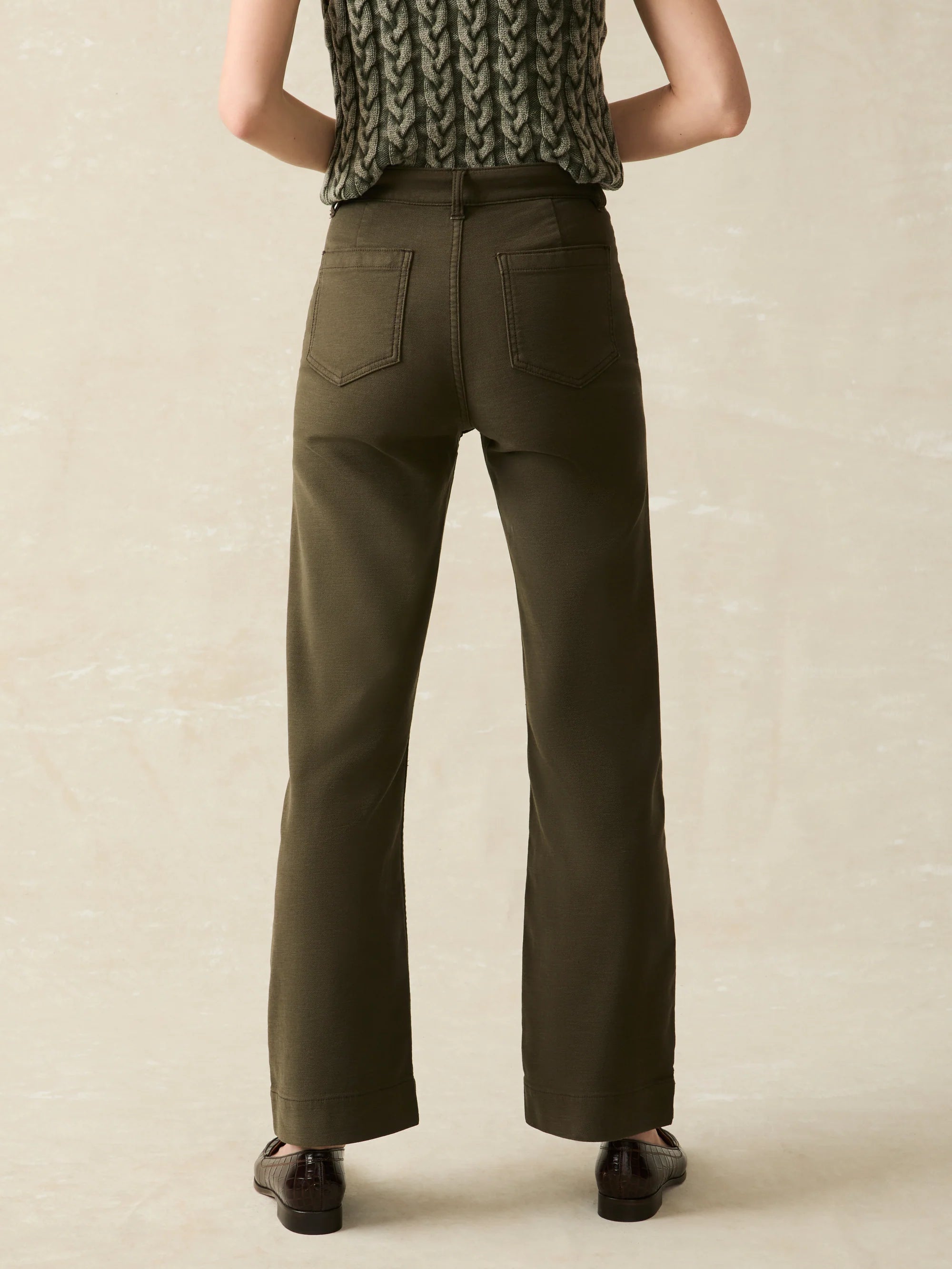 Stretch Terry Patch Pocket Full Length Pant