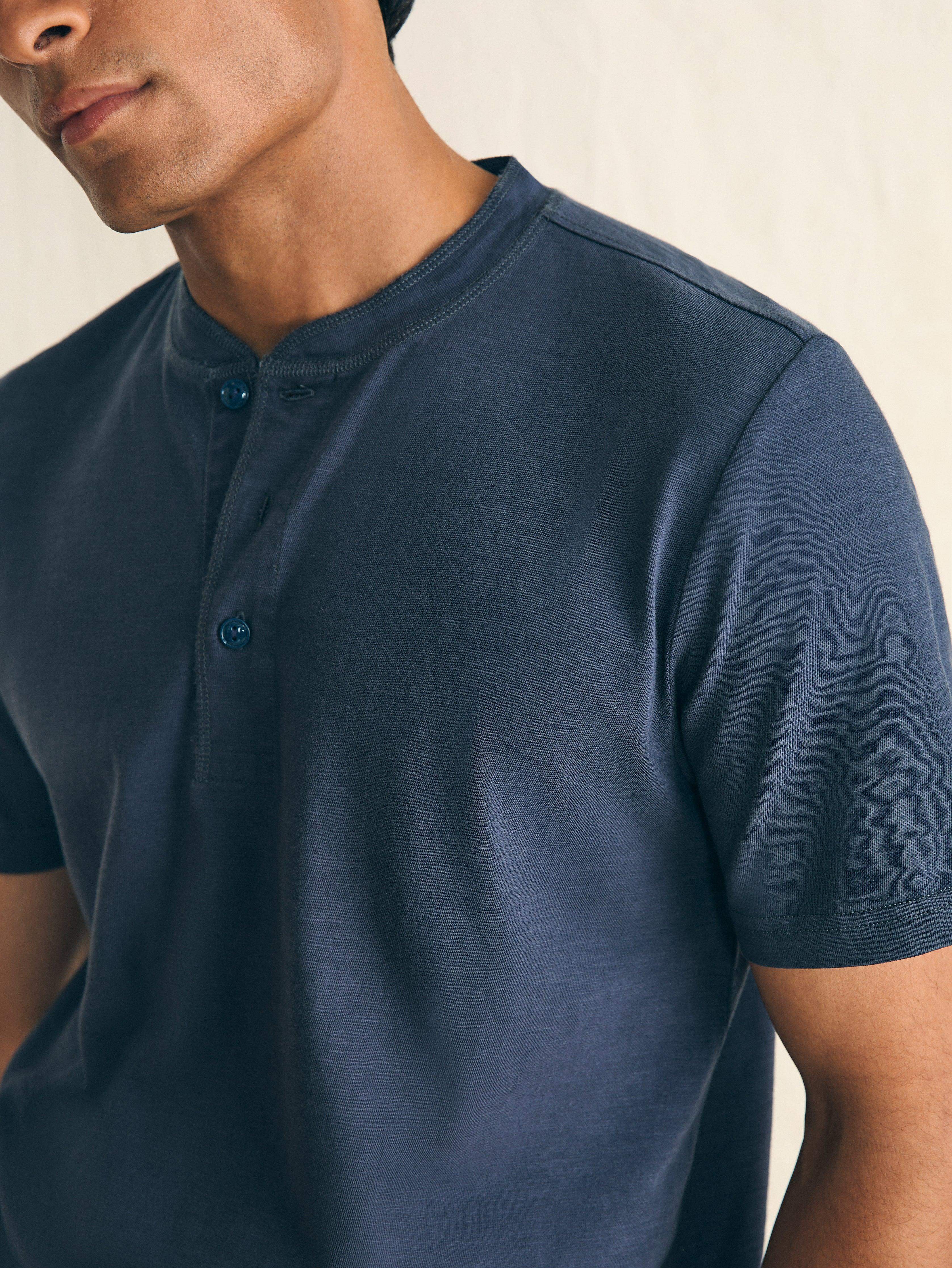 Short-Sleeve Sunwashed Henley