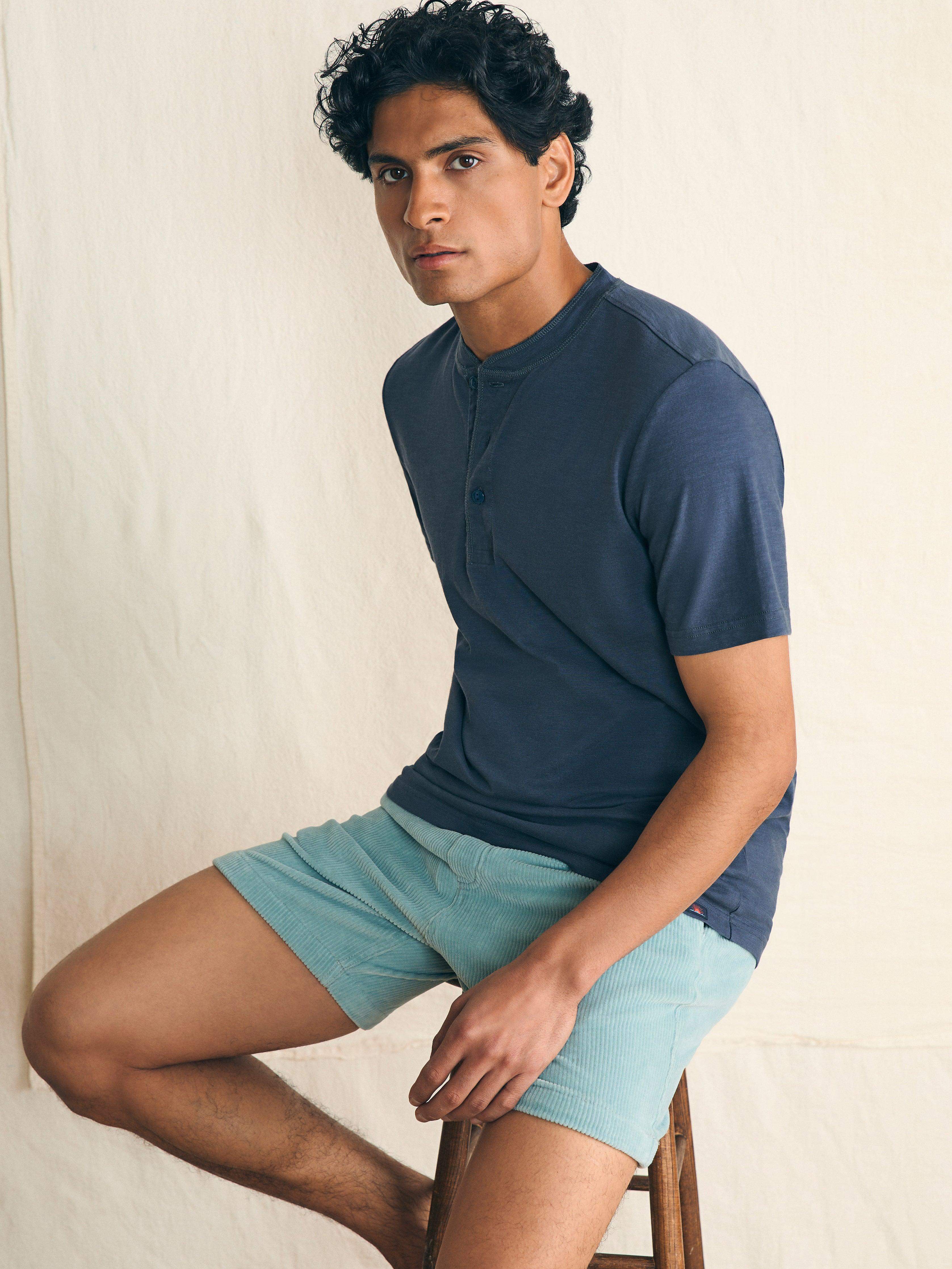 Short-Sleeve Sunwashed Henley