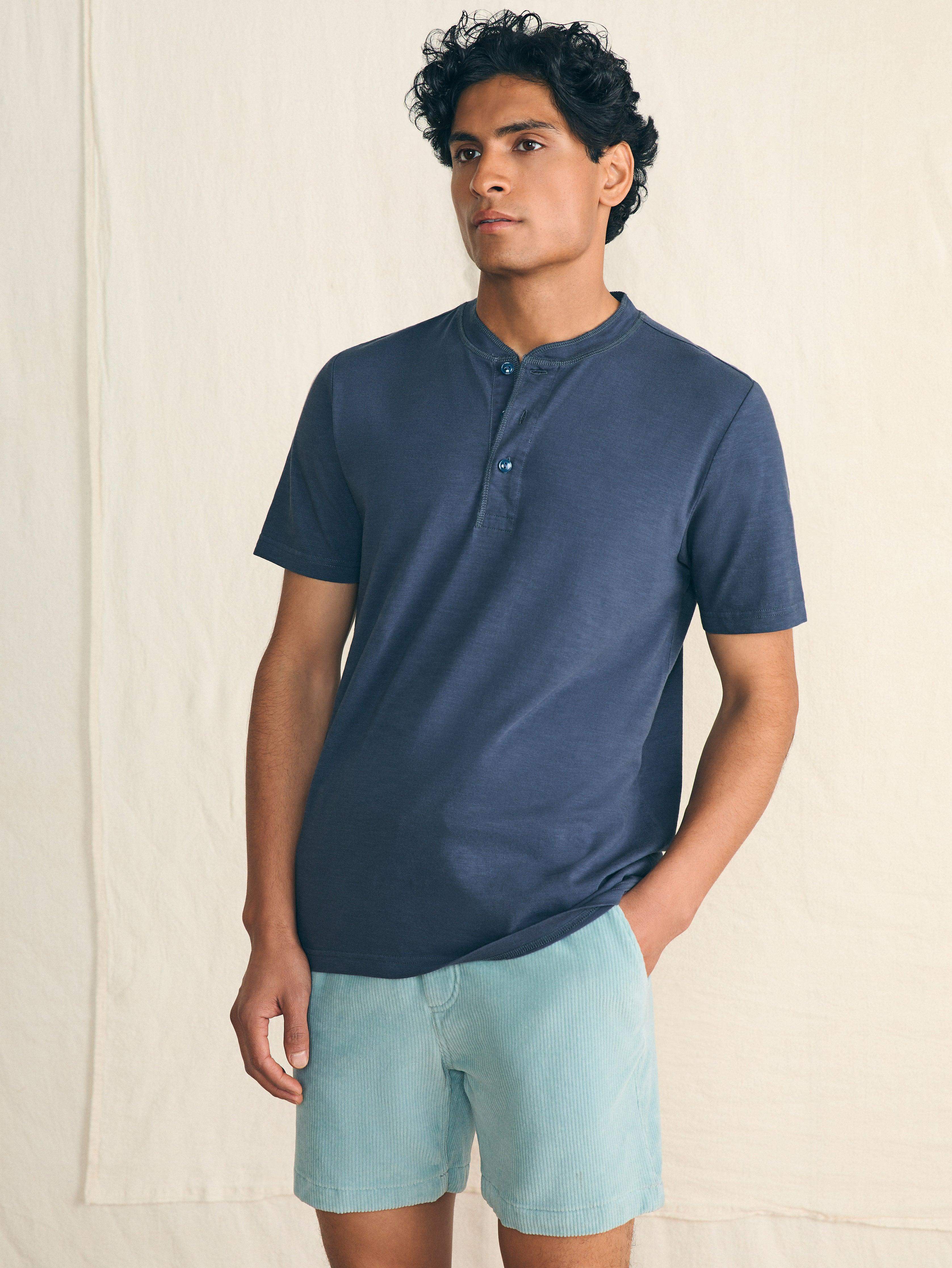 Short-Sleeve Sunwashed Henley