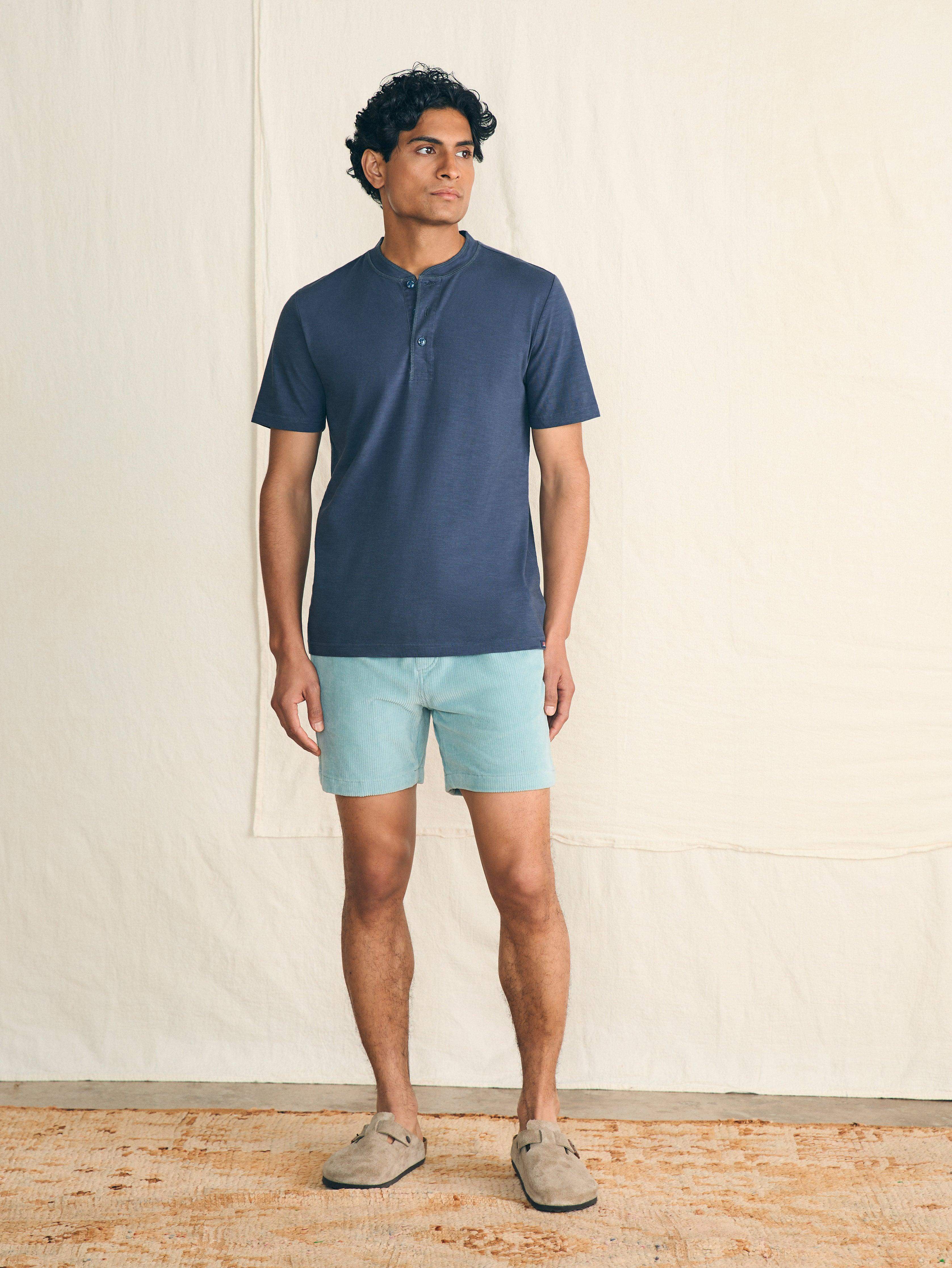 Short-Sleeve Sunwashed Henley