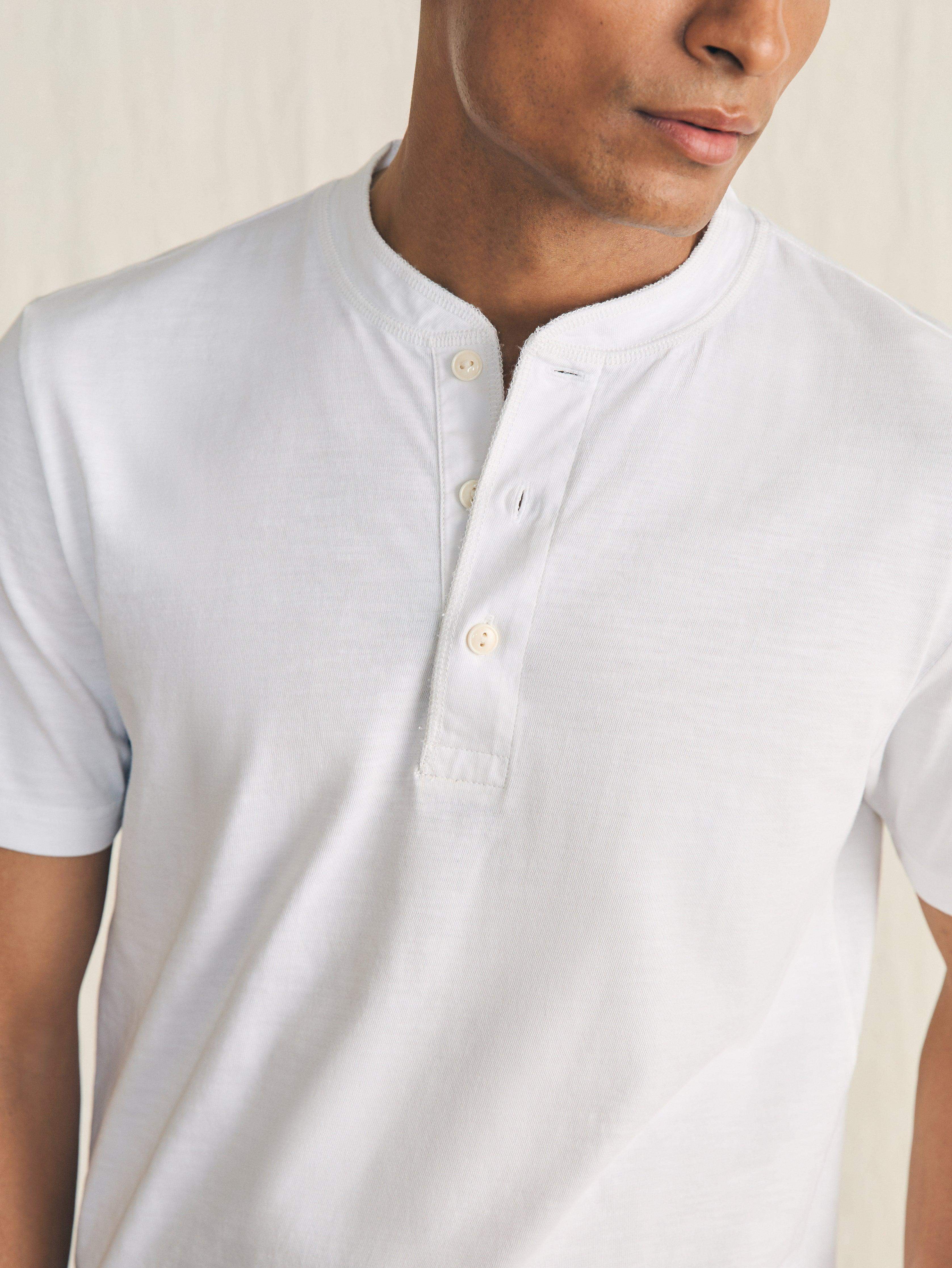 Short-Sleeve Sunwashed Henley