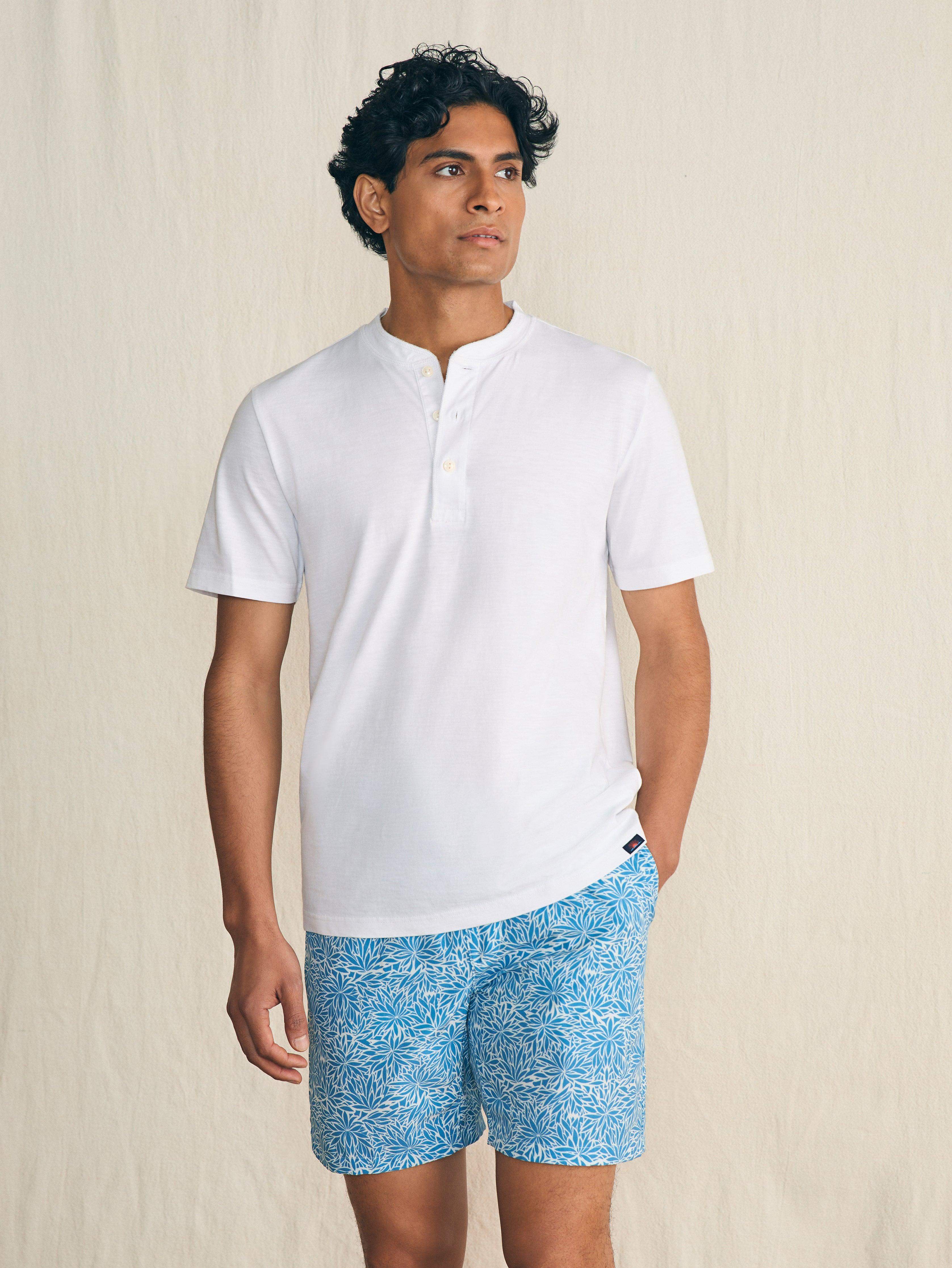 Short-Sleeve Sunwashed Henley