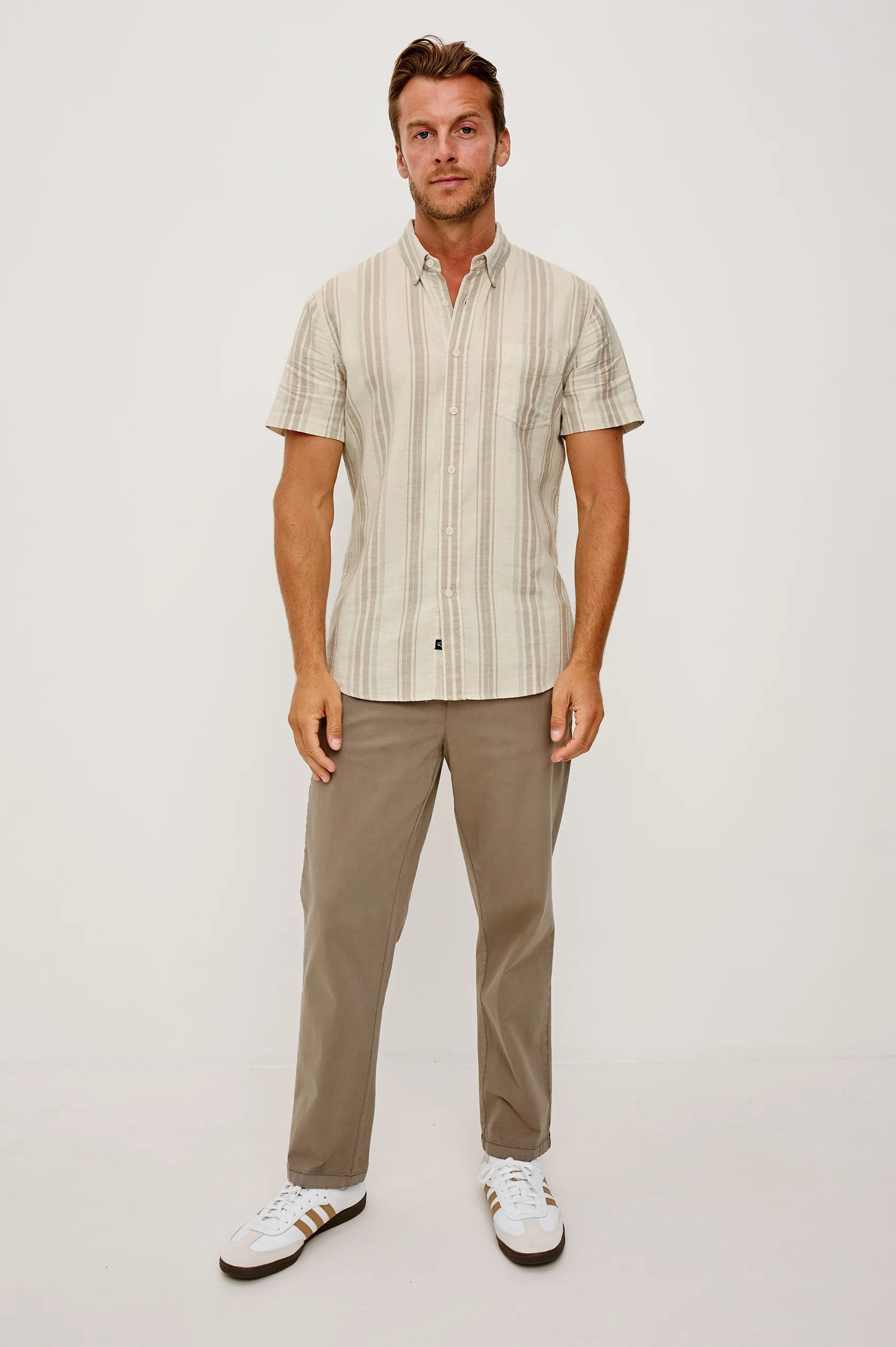 Fairfax Shirt - Heather Dune Stripe