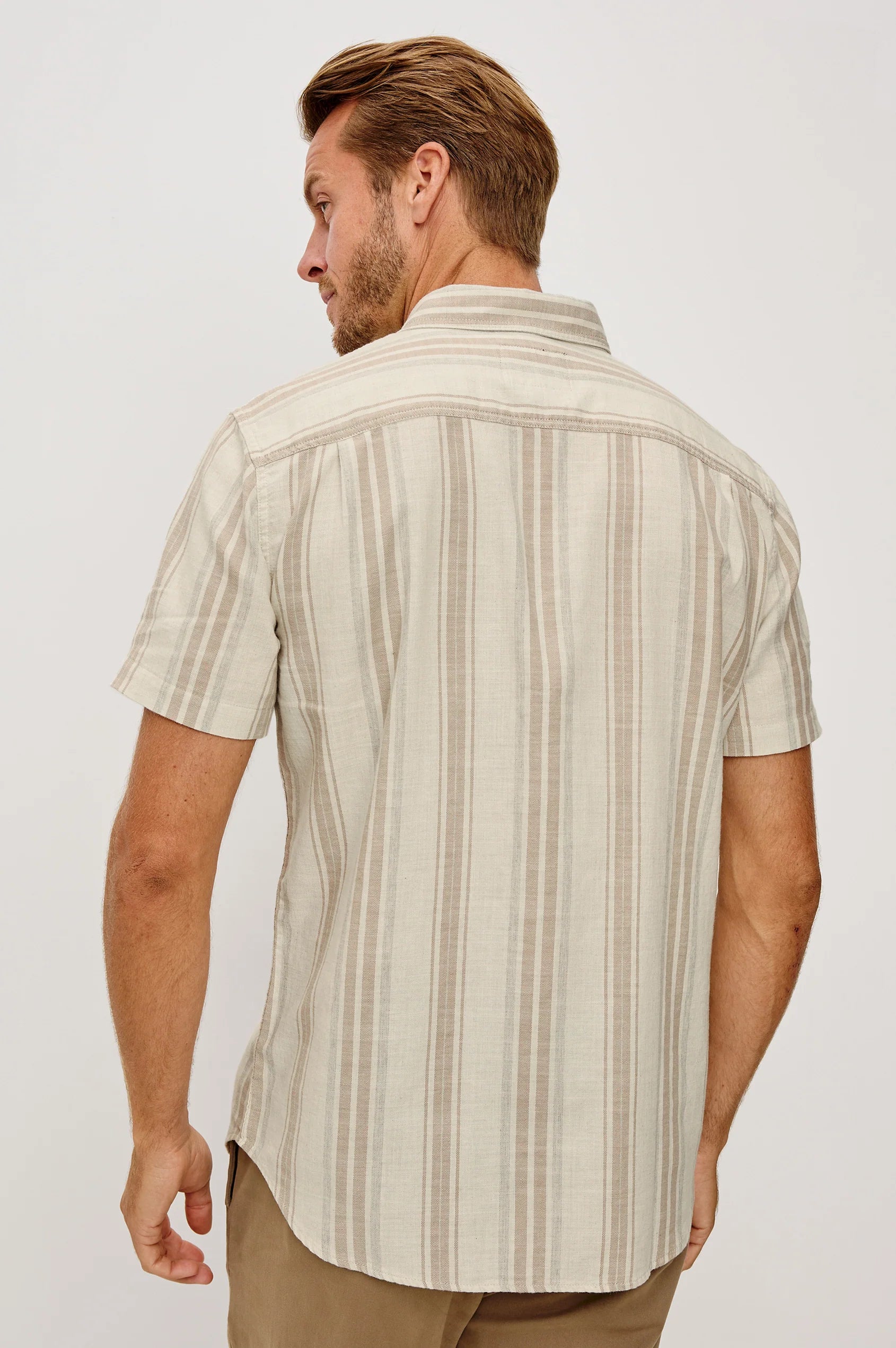 Fairfax Shirt - Heather Dune Stripe